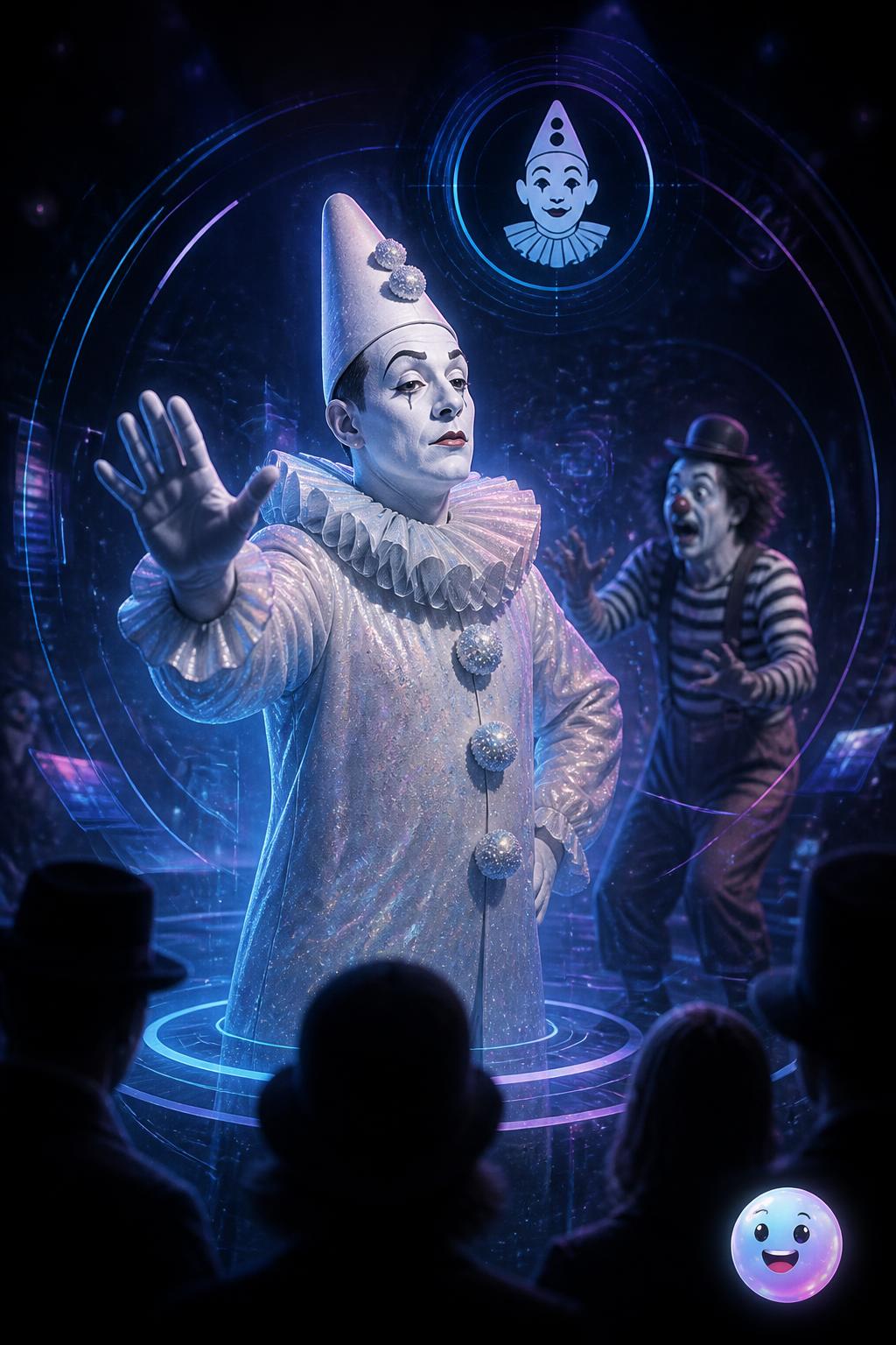 L'élégance autoritaire du clown blanc
