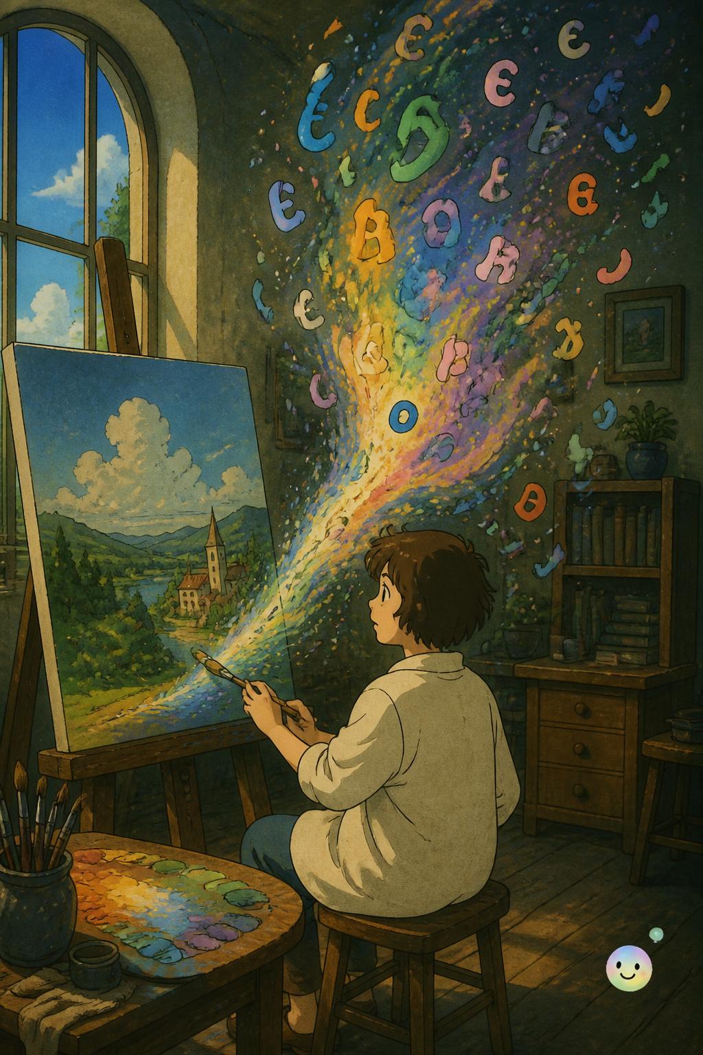 La transición de la pintura a las letras