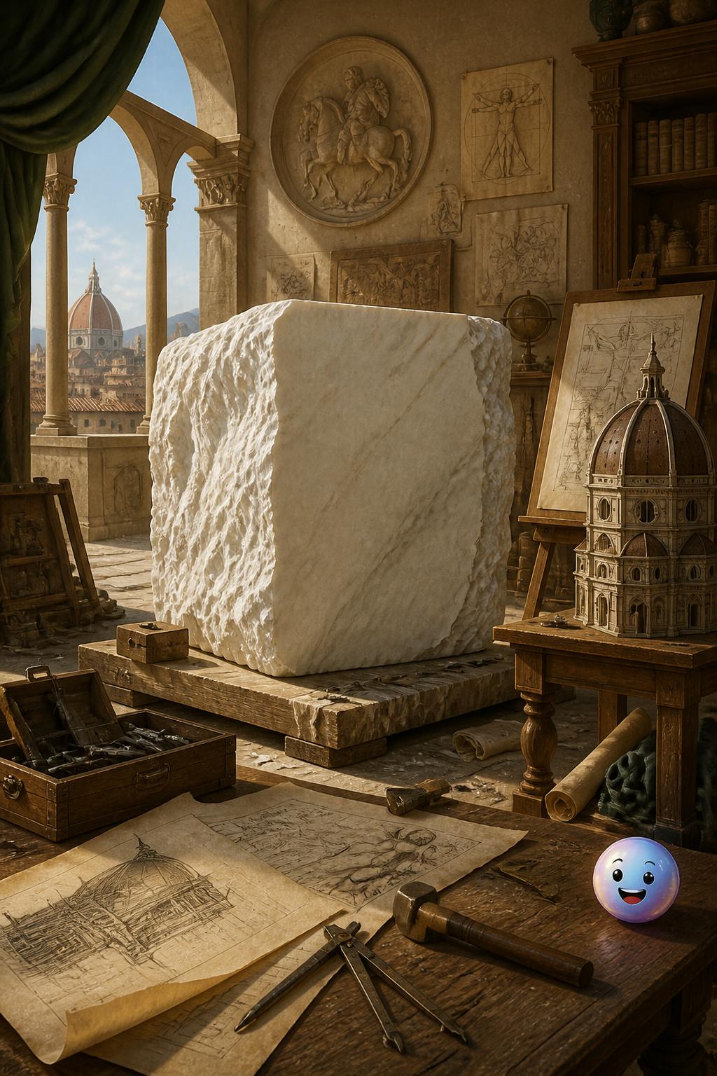 The giant marble block nobody wanted