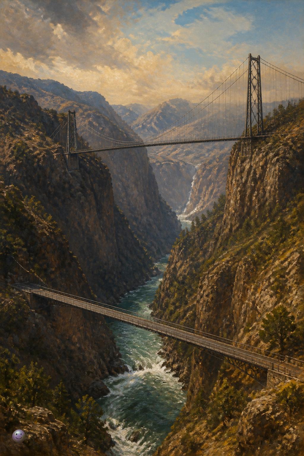 Puentes colgados sobre el vacío