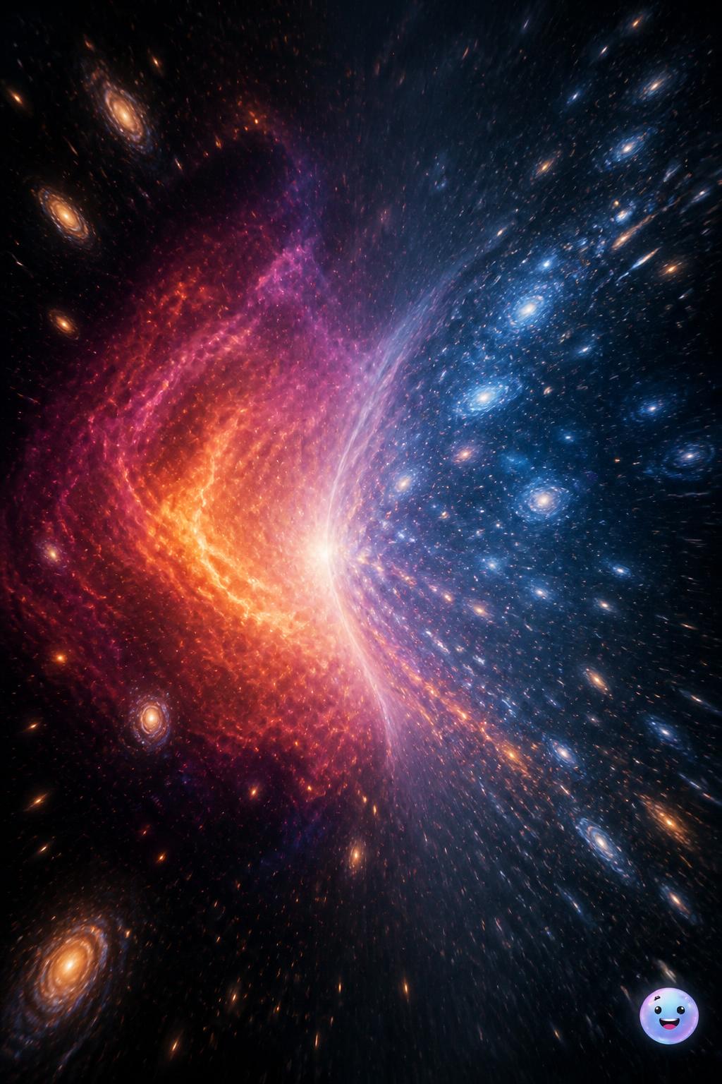A cosmic car crash in slow motion