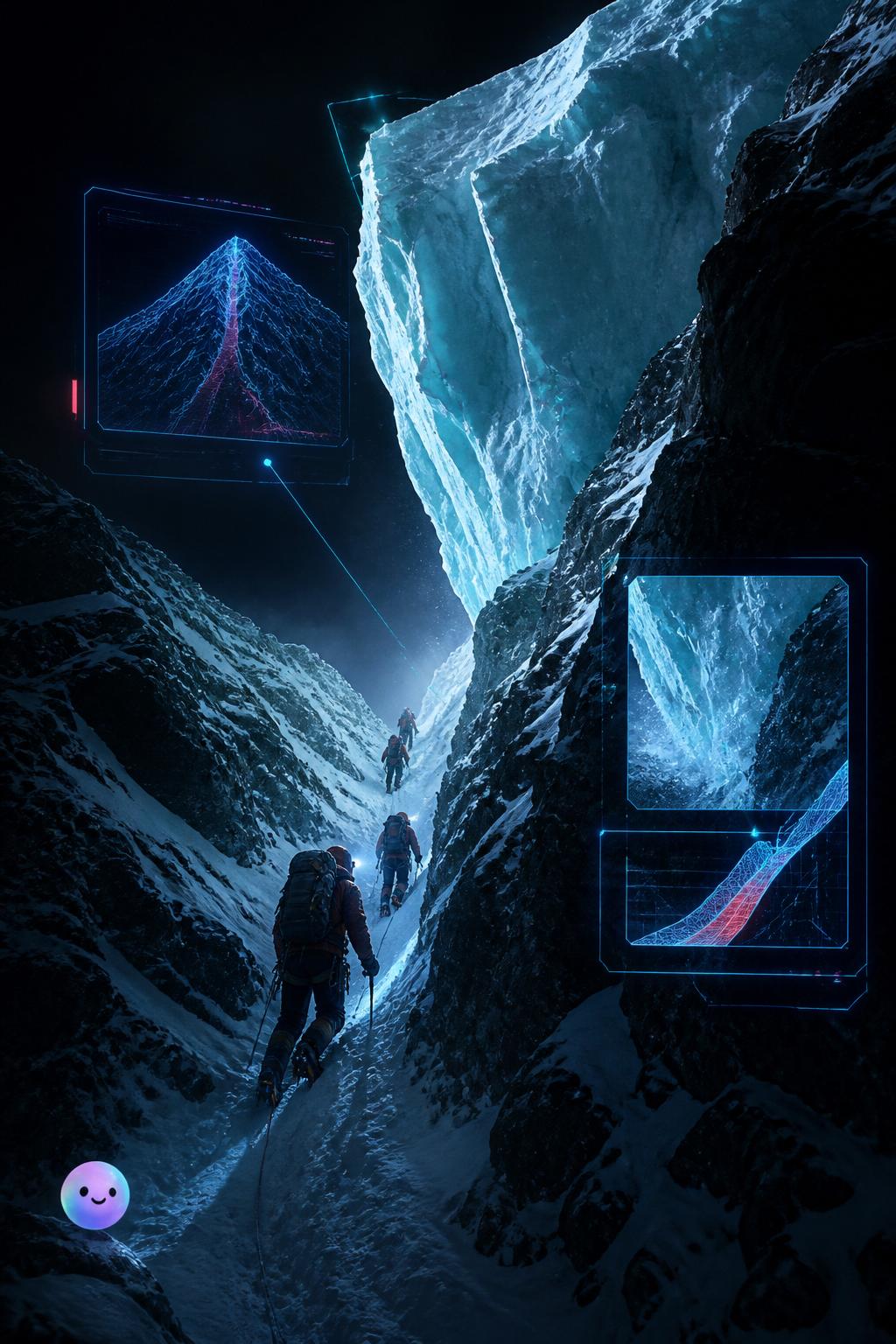 The deadly bottleneck and the giant ice cliff