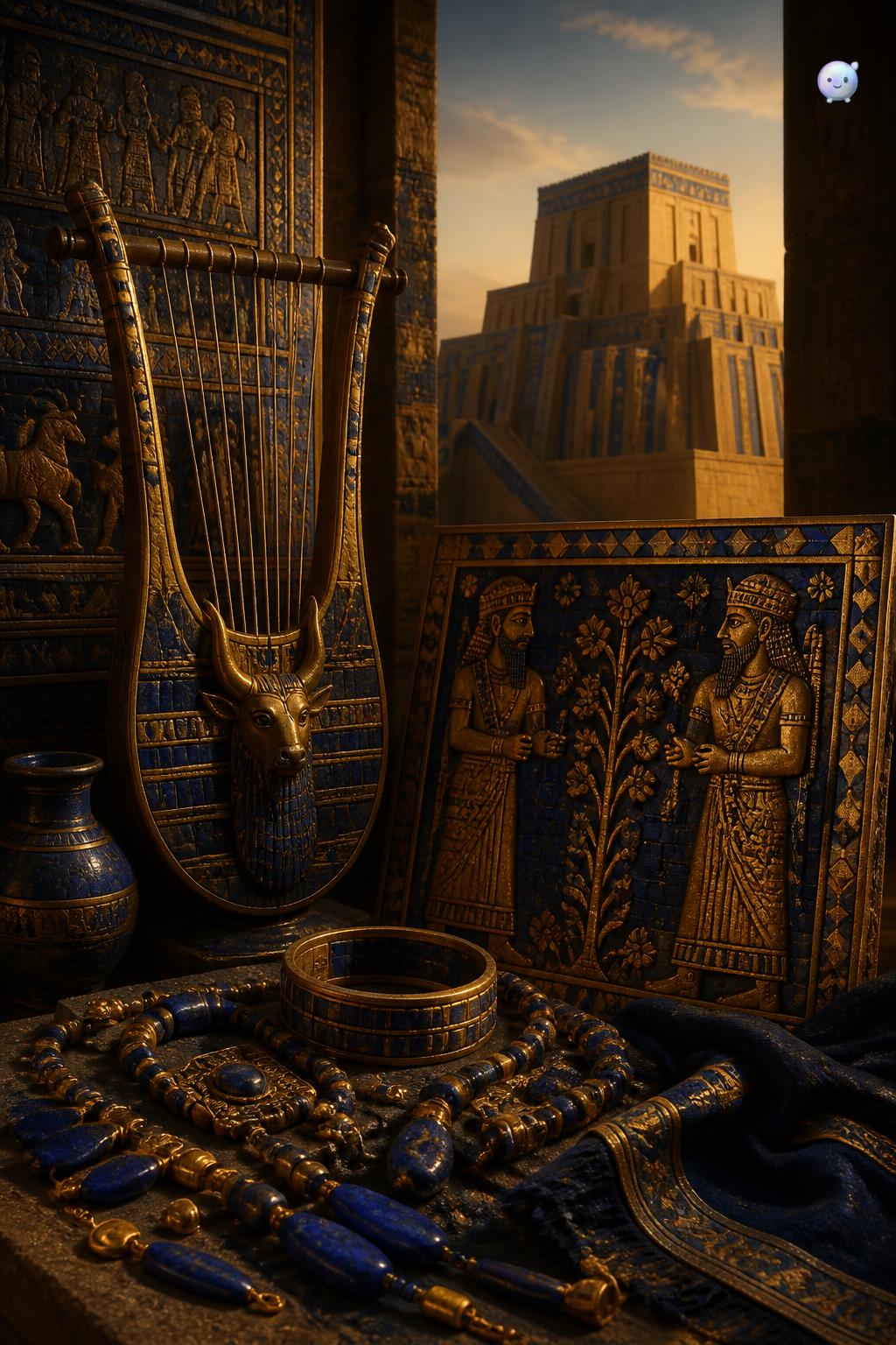 Mesopotamian temples and jewelry