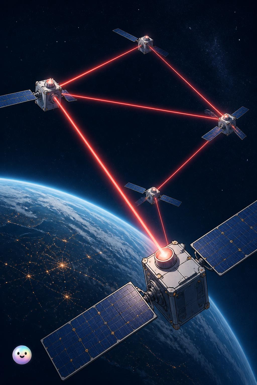 Inter-satellite laser links in space