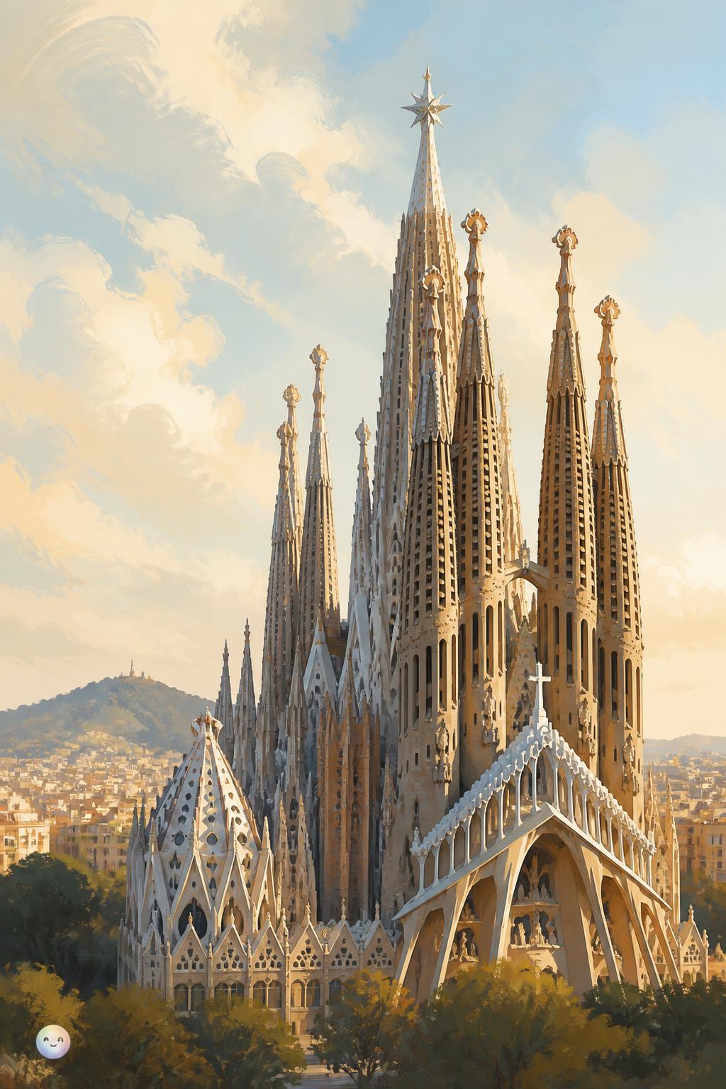 The tall towers of Barcelona
