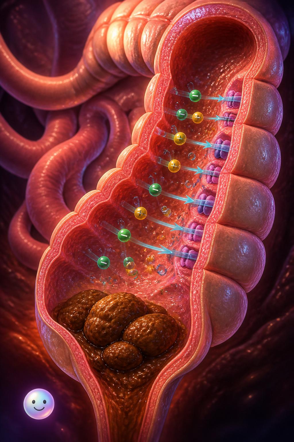 The colon's rapid salt recovery