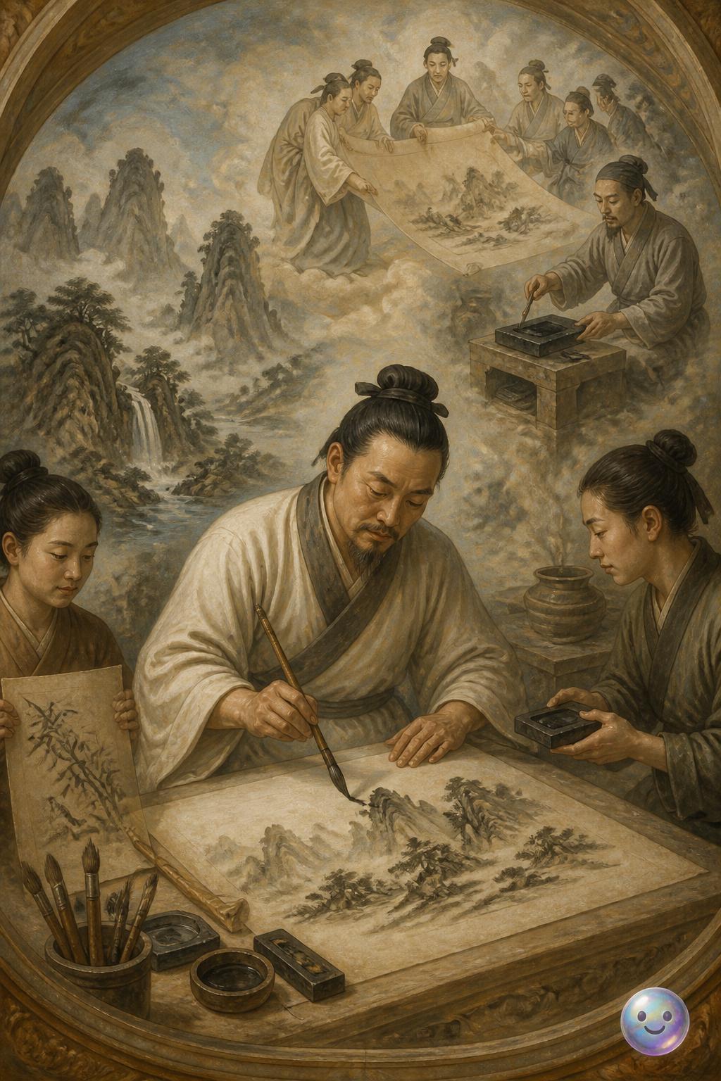 The flow of East Asian ink