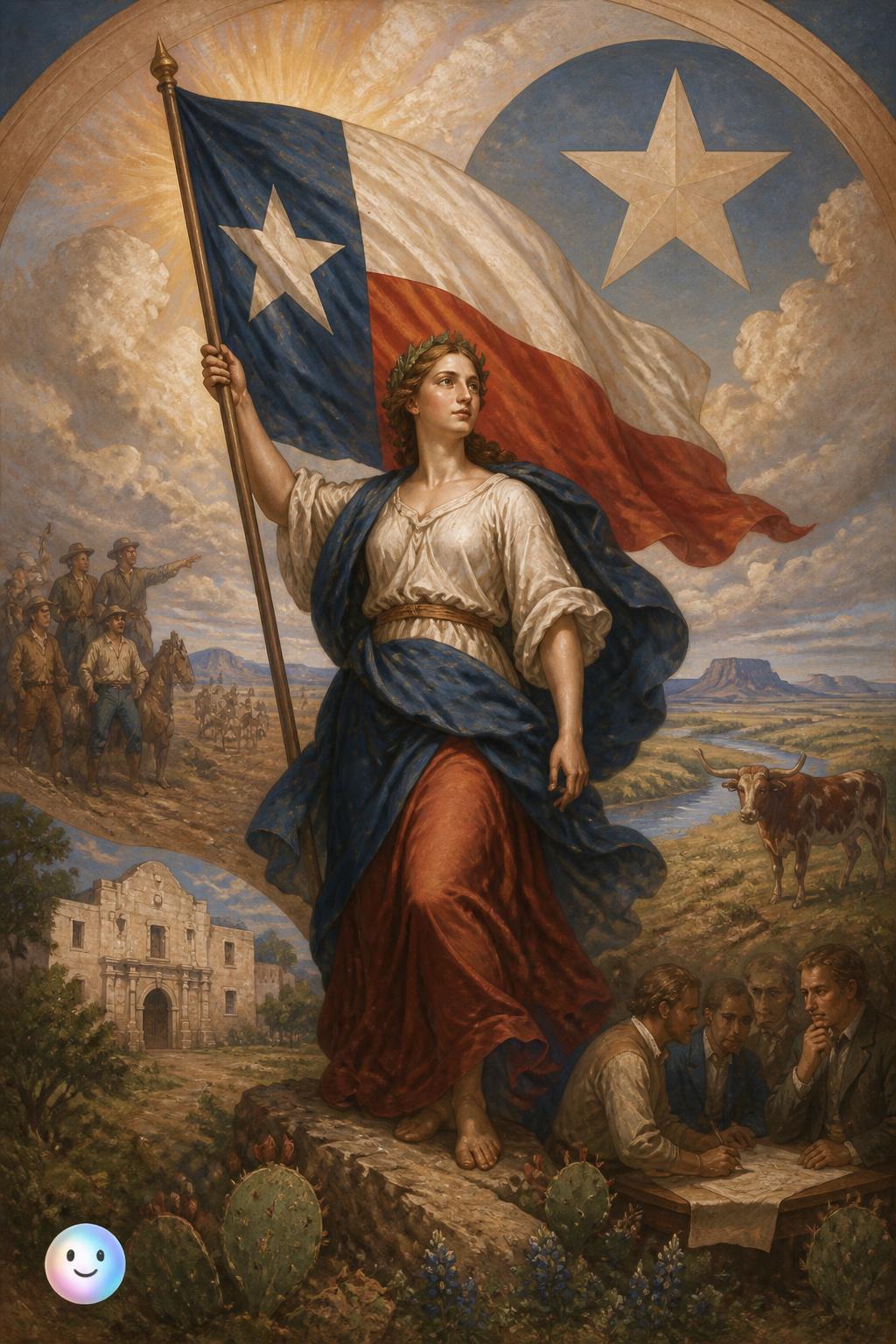 The lone star of Texas independence