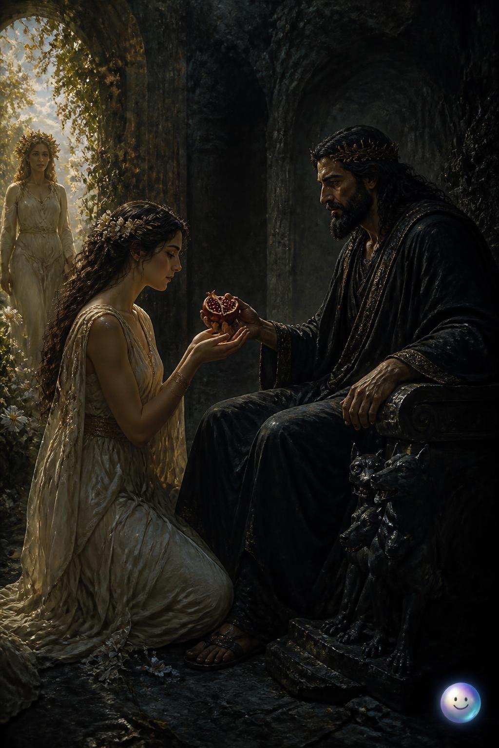 The underworld treaty of Persephone and Hades