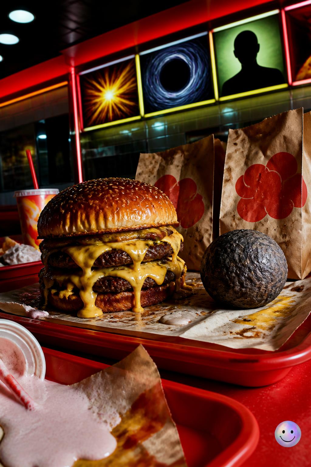 The absurd double cheeseburger