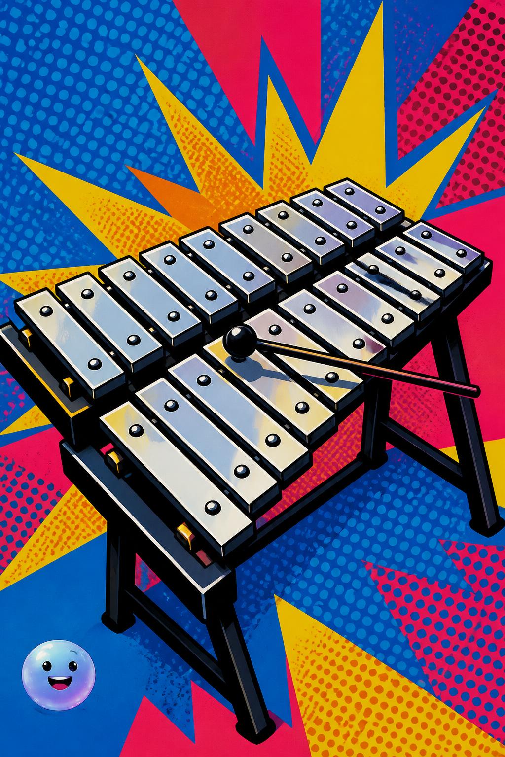 O brilho metálico do glockenspiel