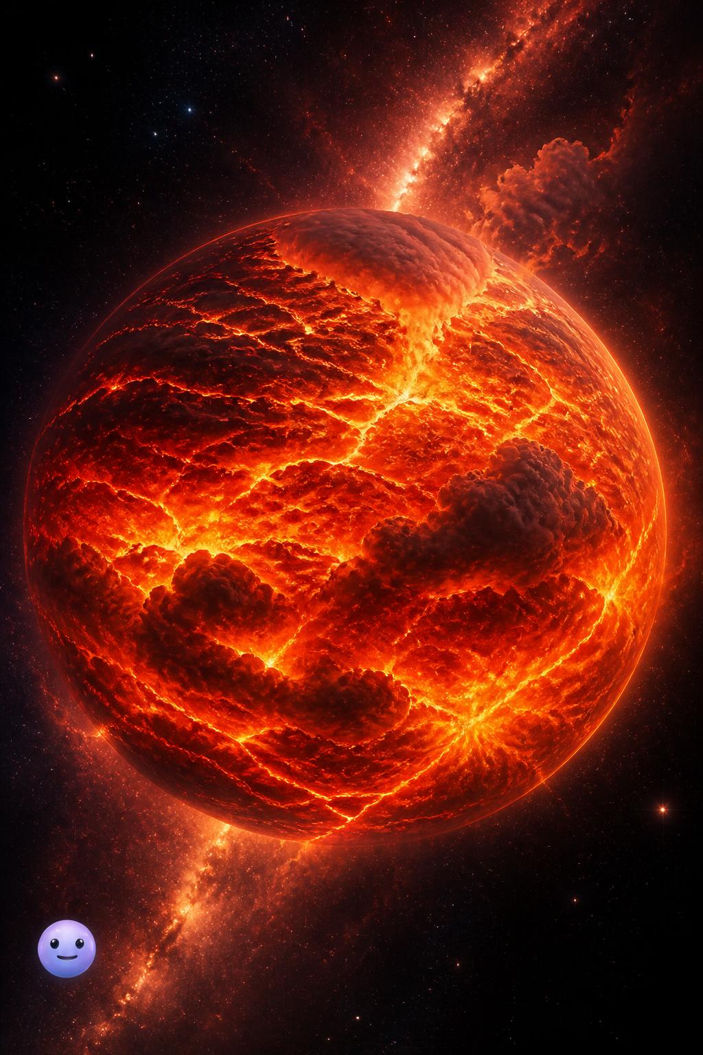 A planet-sized volcano