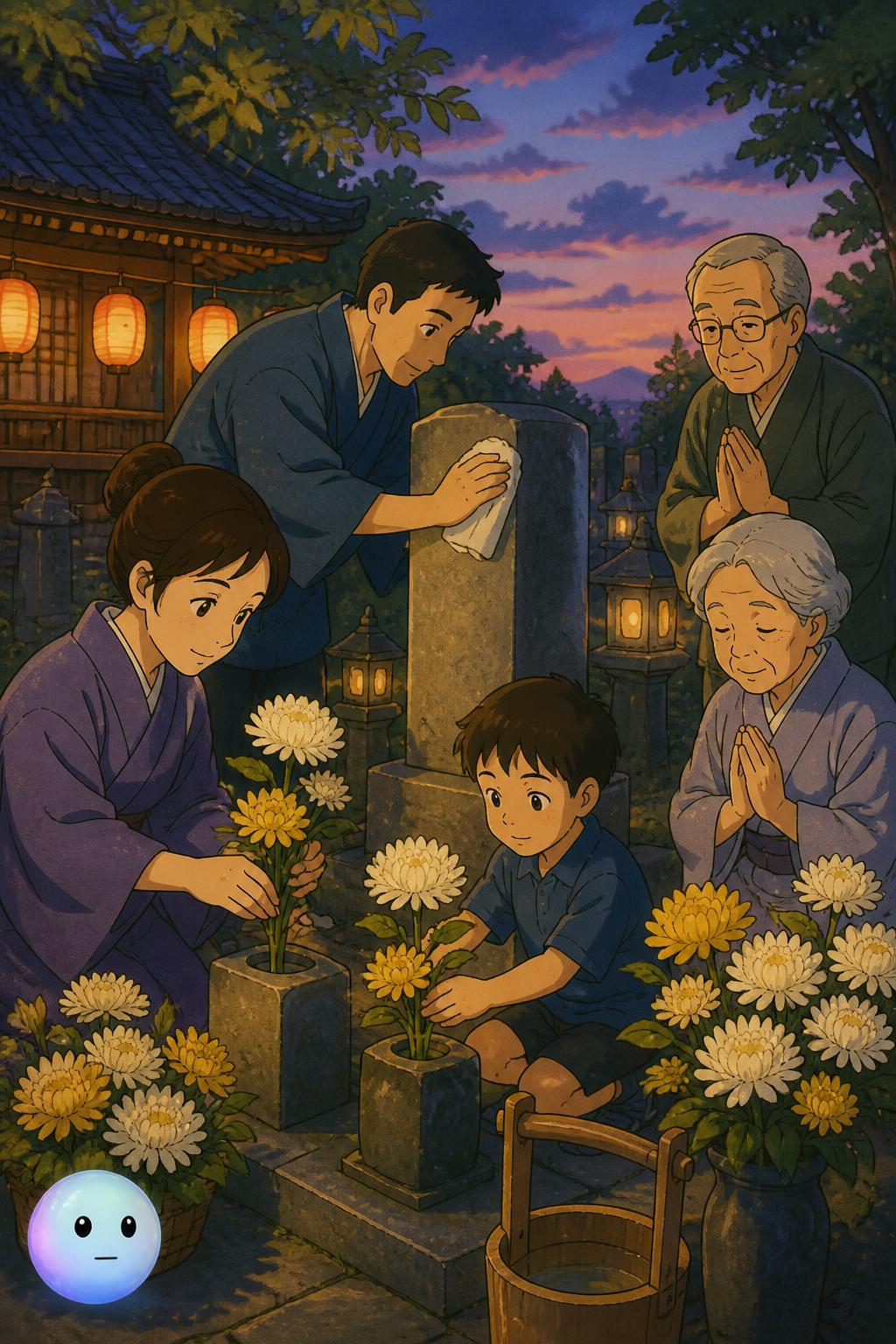 El Obon y el crisantemo imperial japonés