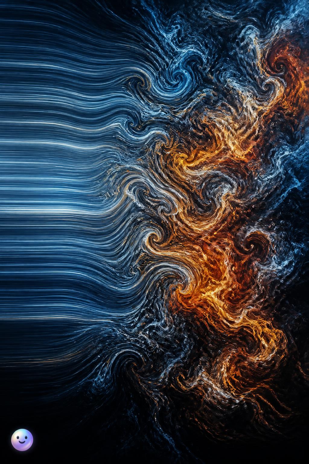 The chaotic transition from smooth to turbulent flow