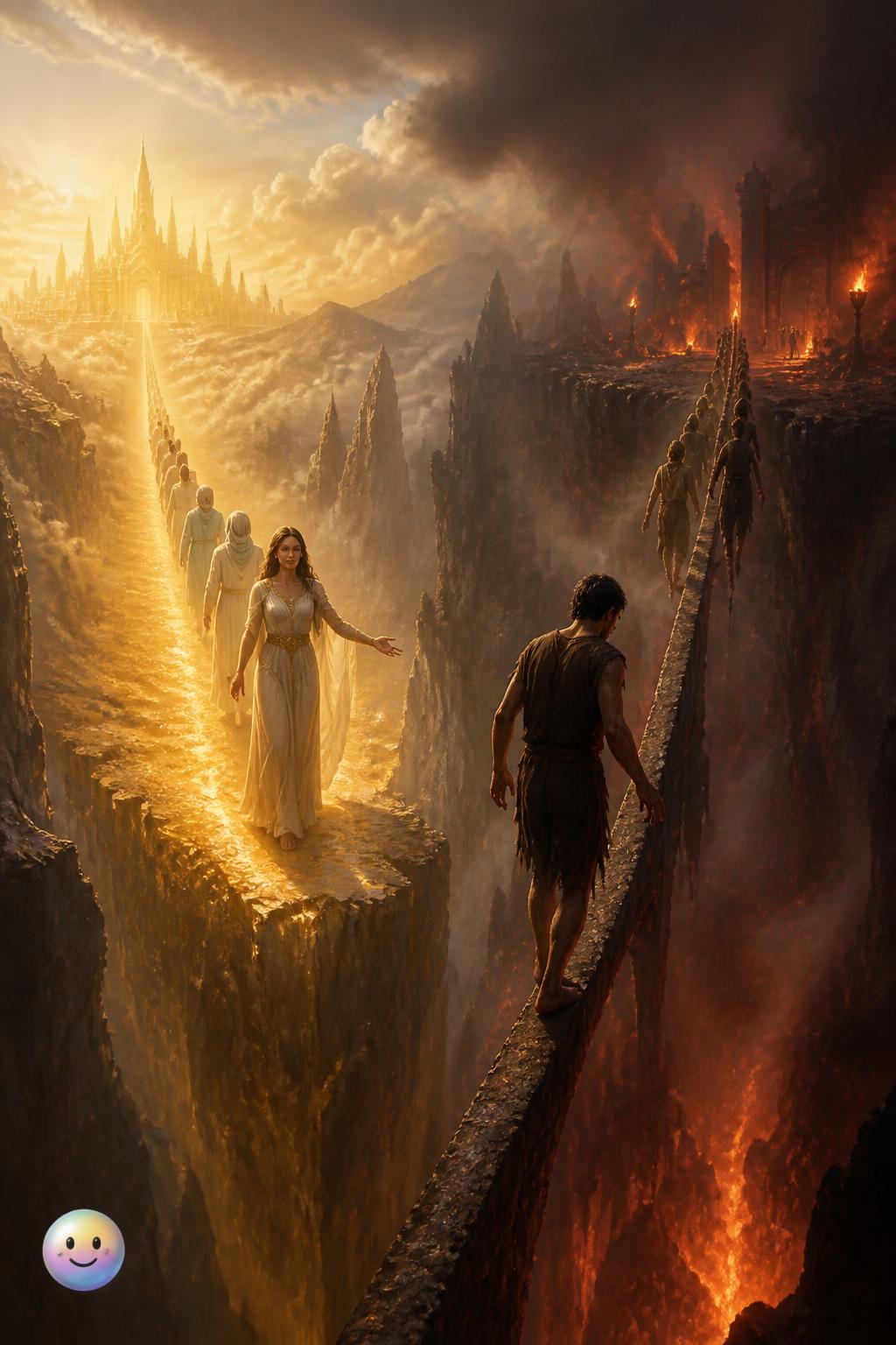 Zoroastrian Razor-Thin Bridge Afterlife