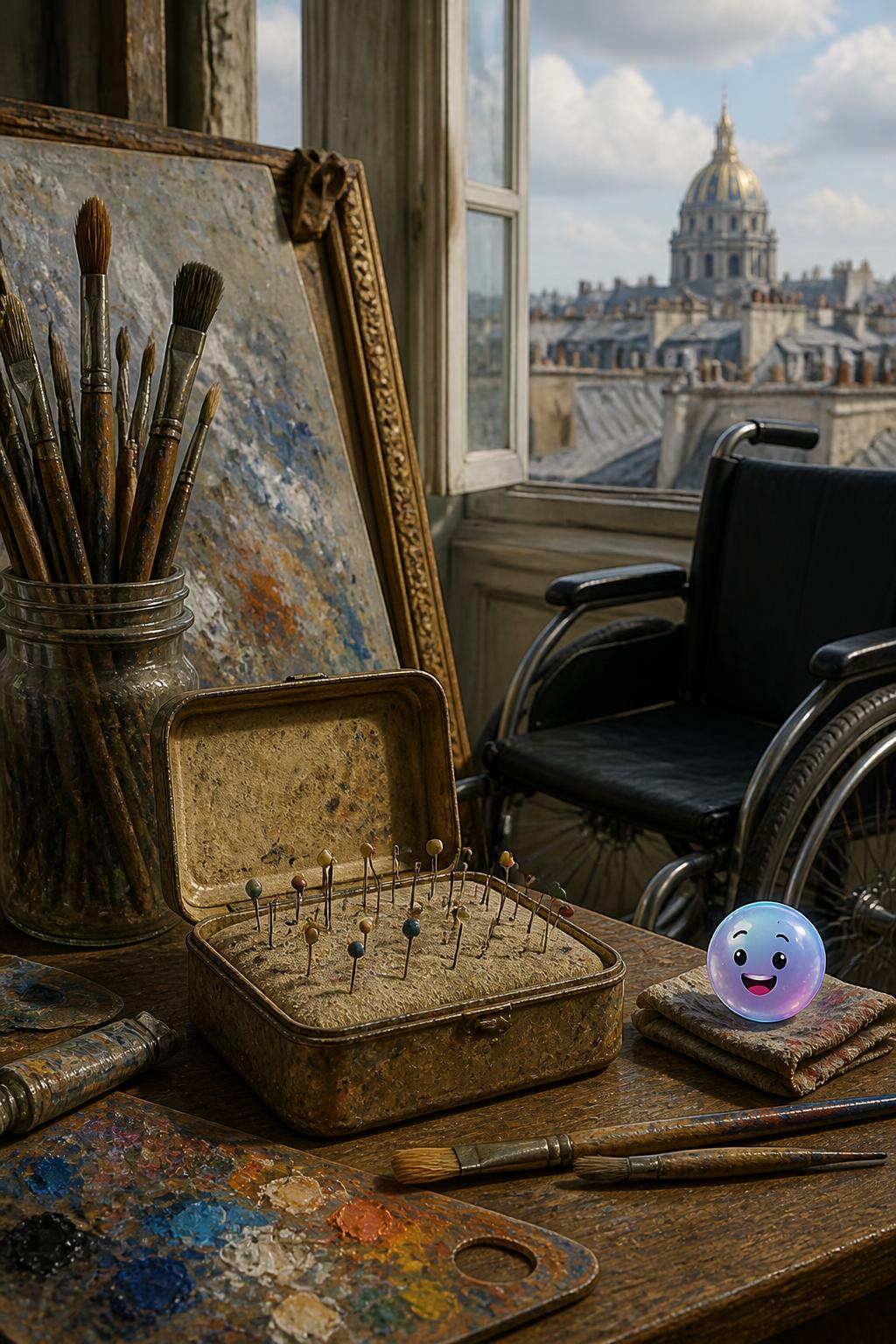 Alfileres como pinceles temporales