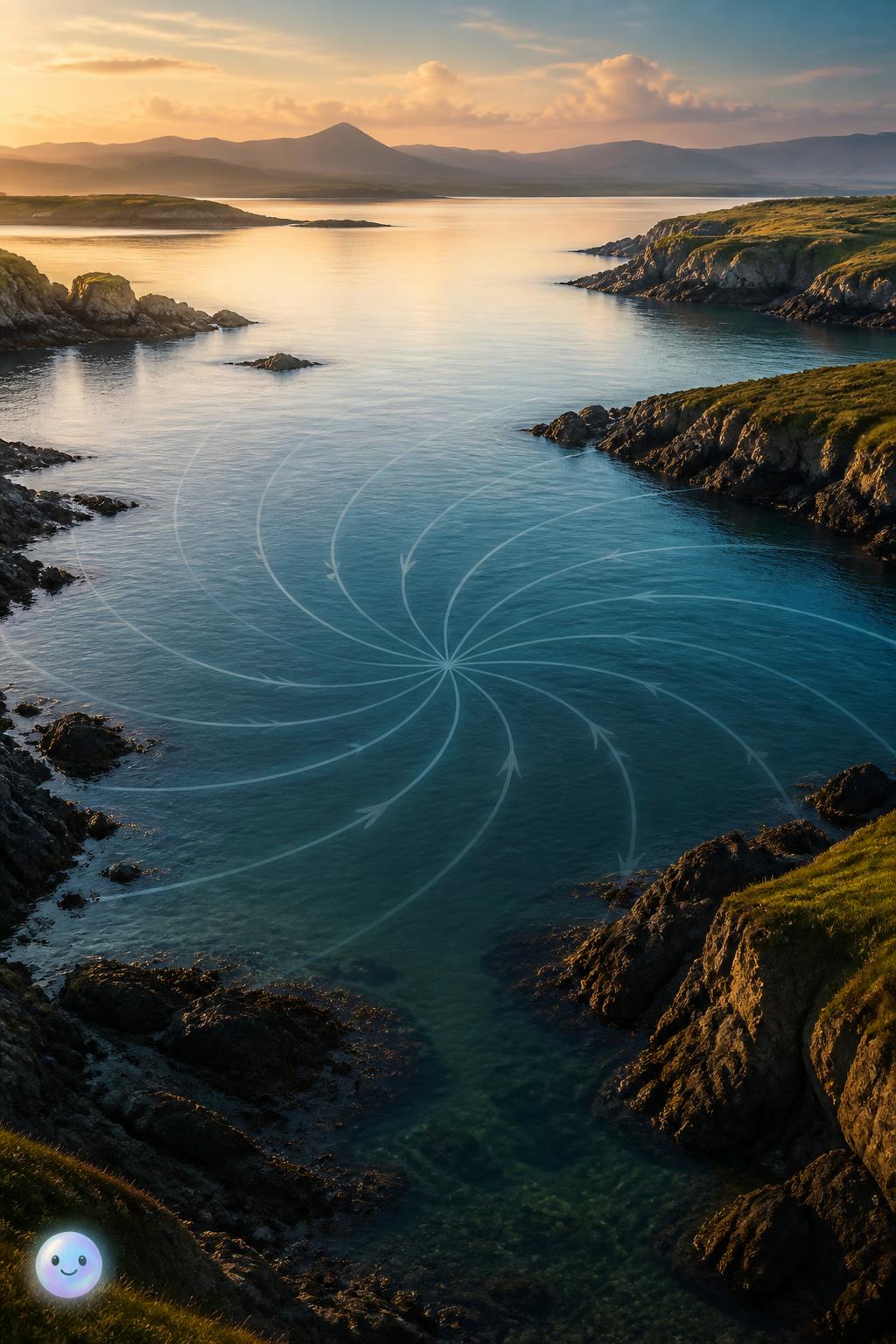 Where the ocean stands completely still