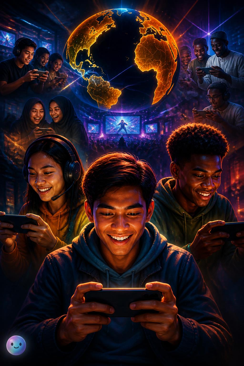 Mobile gaming dominance in Asia and Africa