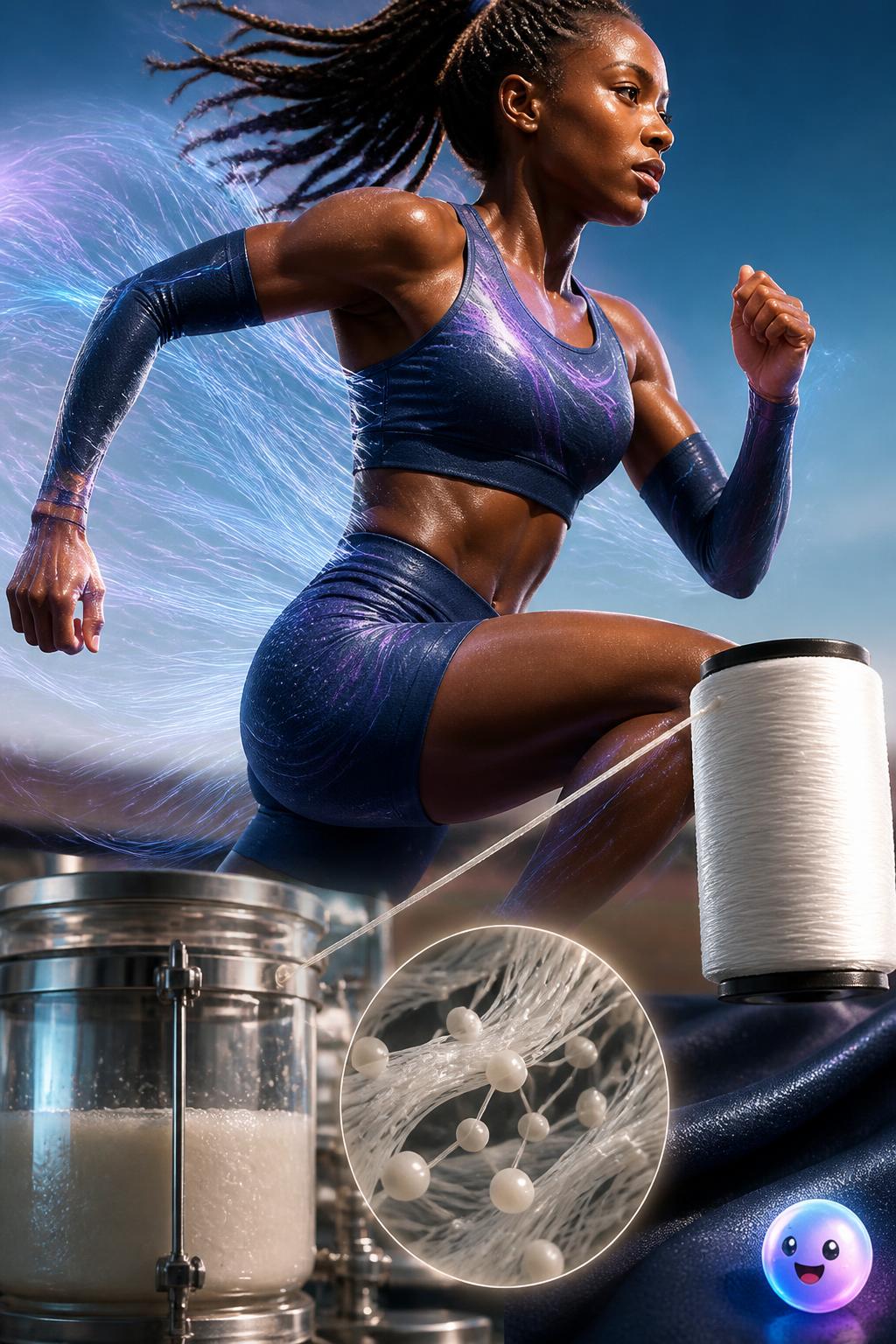 Spider silk biomimicry in sportswear