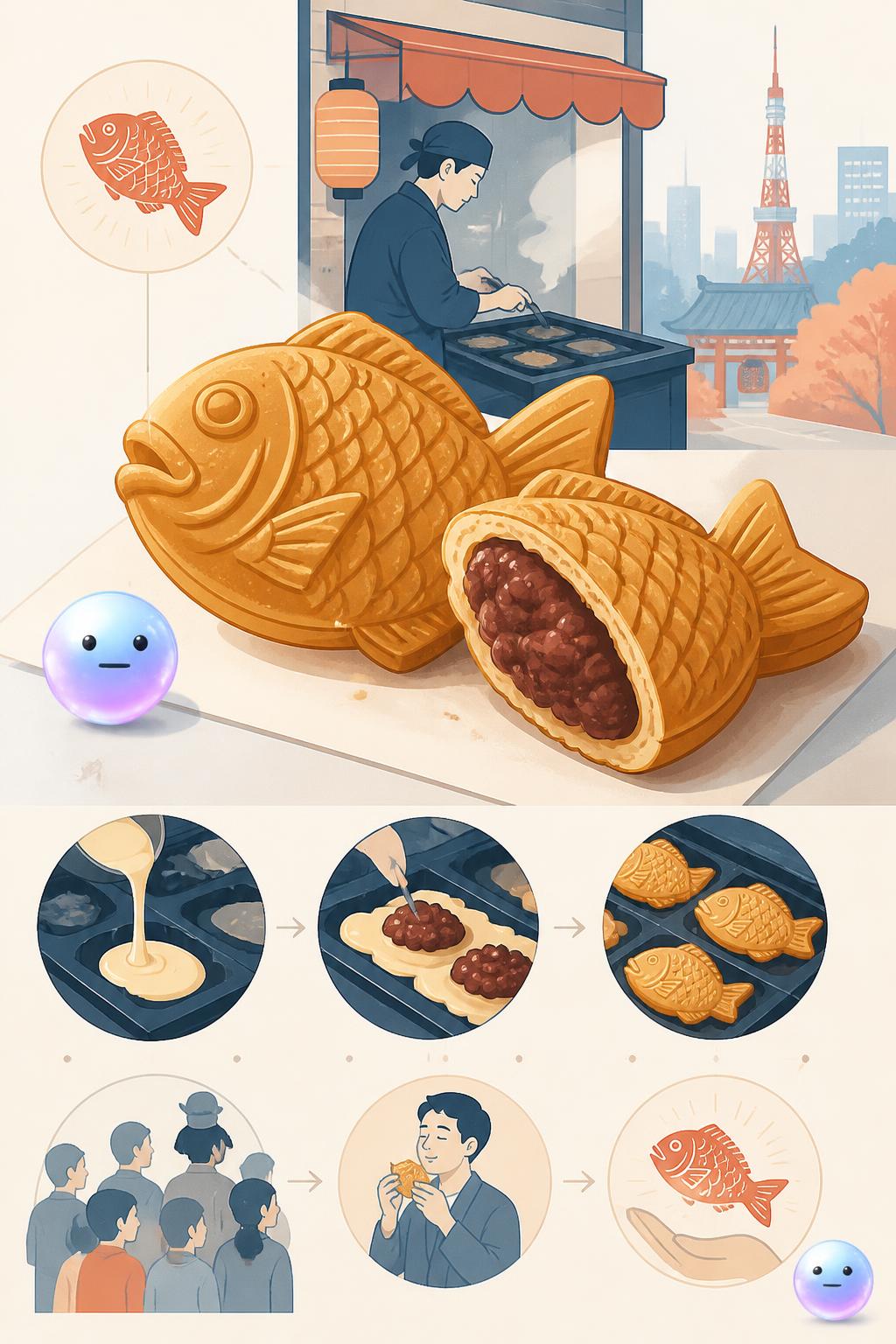 Taiyaki, el pez de la fortuna de Tokio