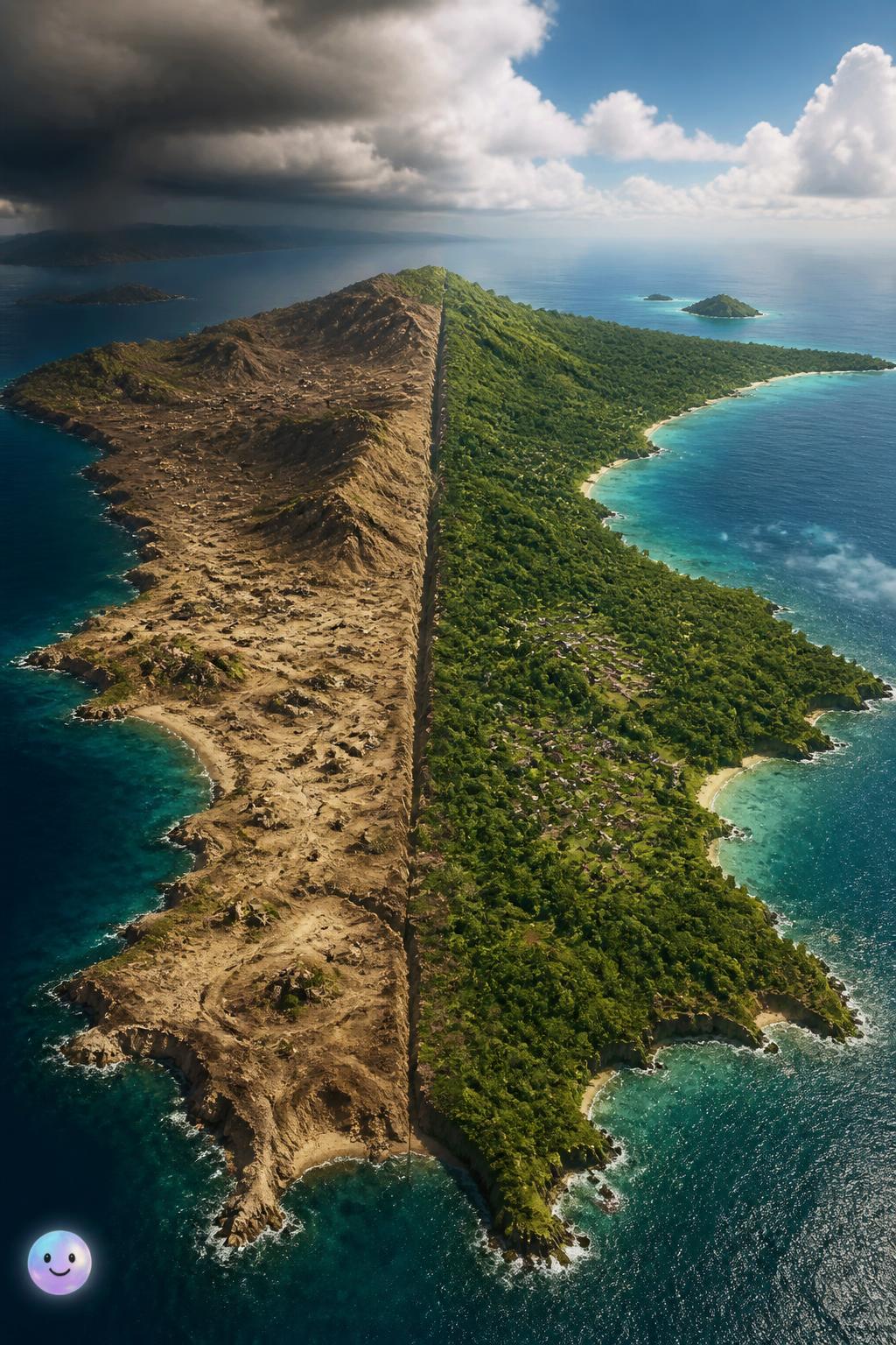 The divided island of Hispaniola