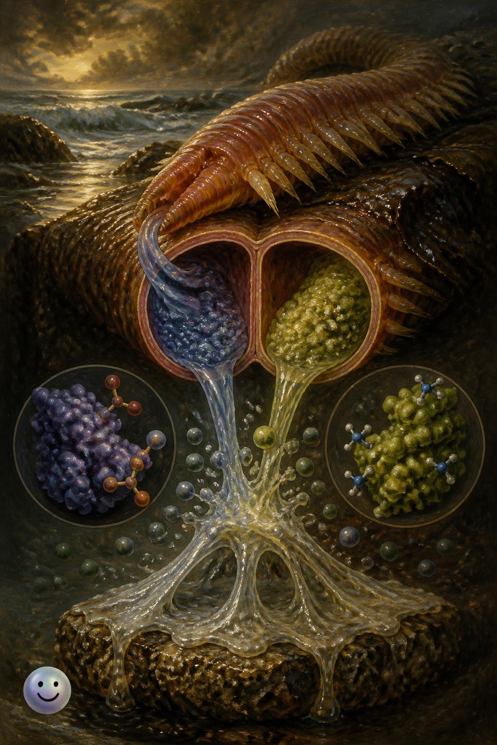 Die zwei Komponenten des Wurm-Klebers