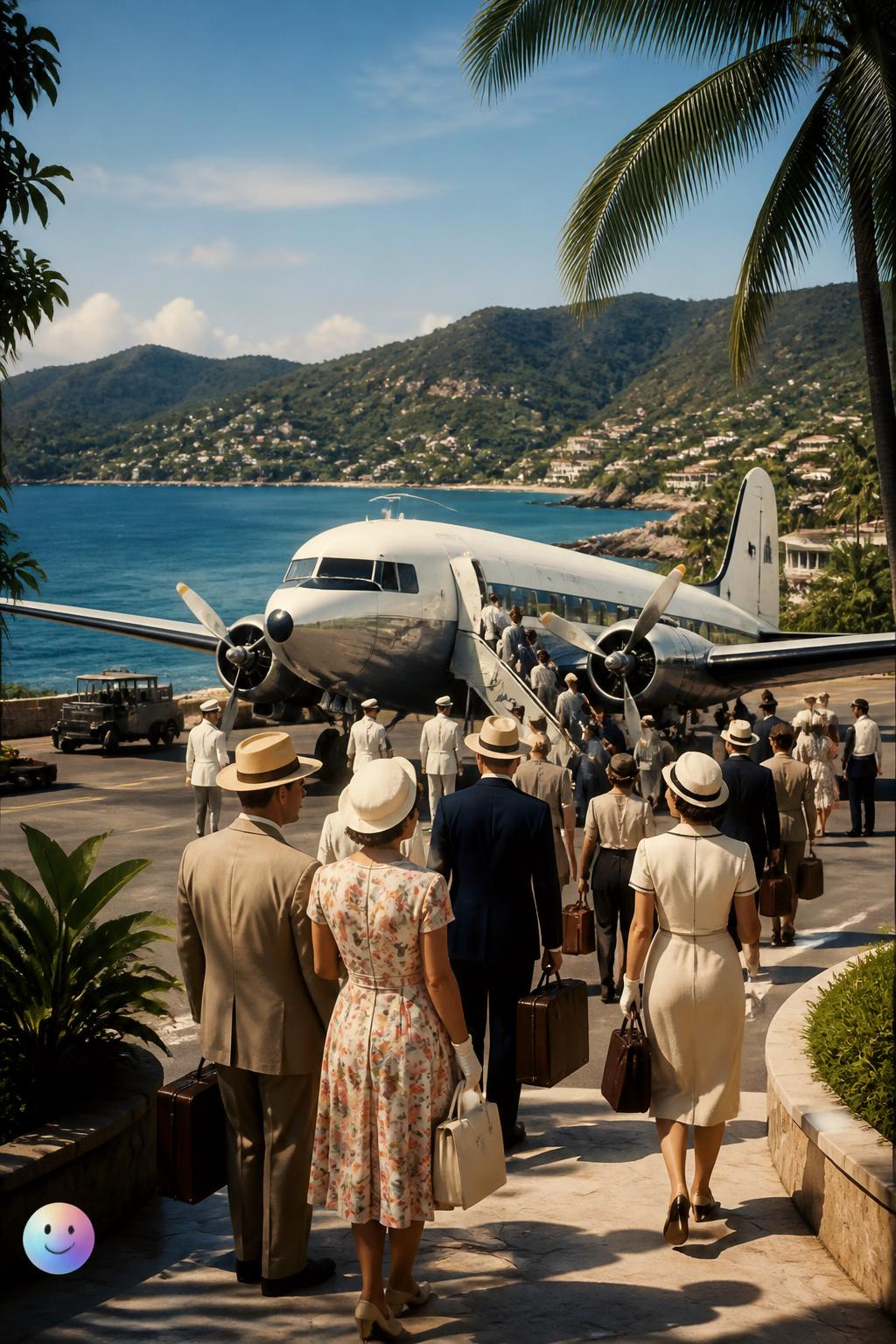 La llegada del primer vuelo comercial