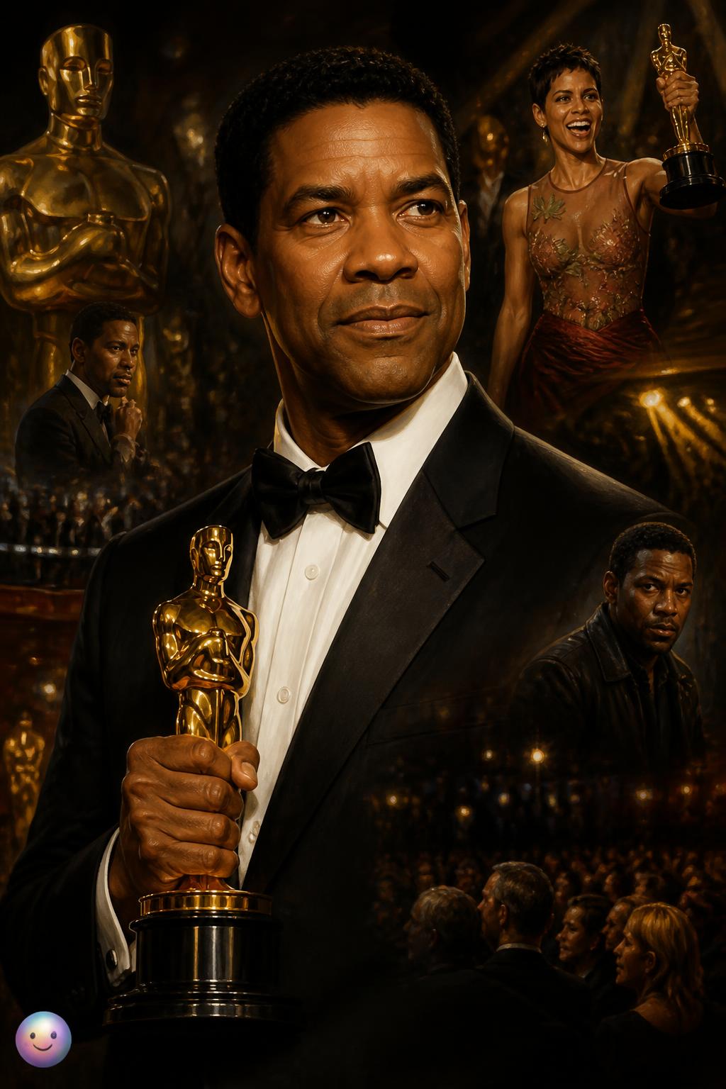 Denzel Washington shares the night