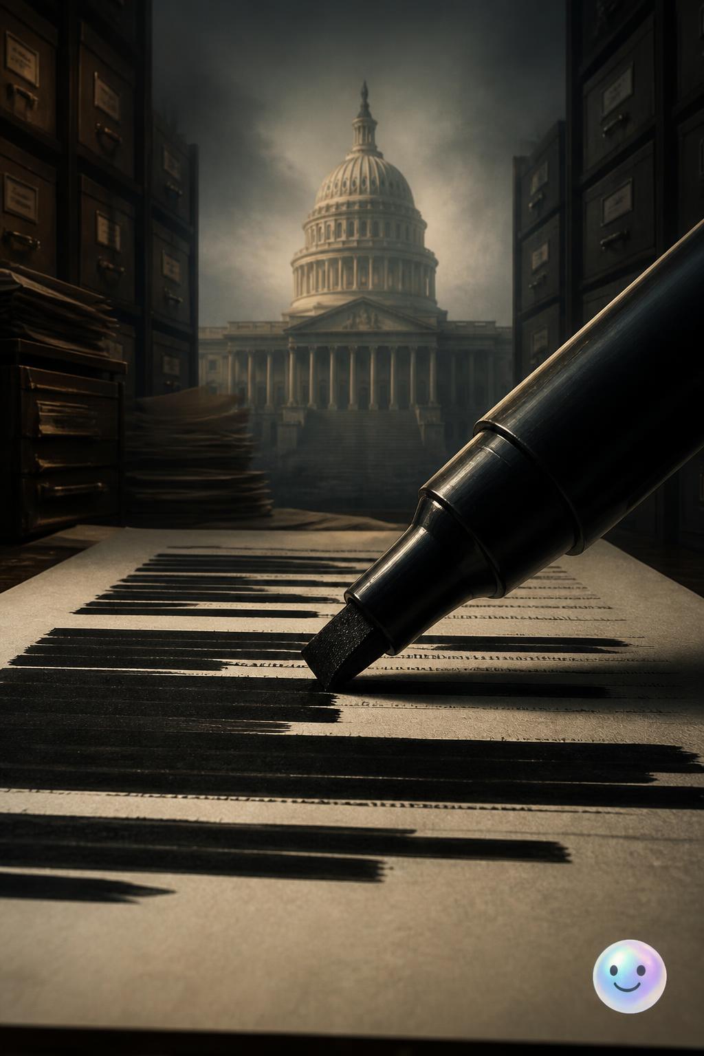 The black marker of redaction