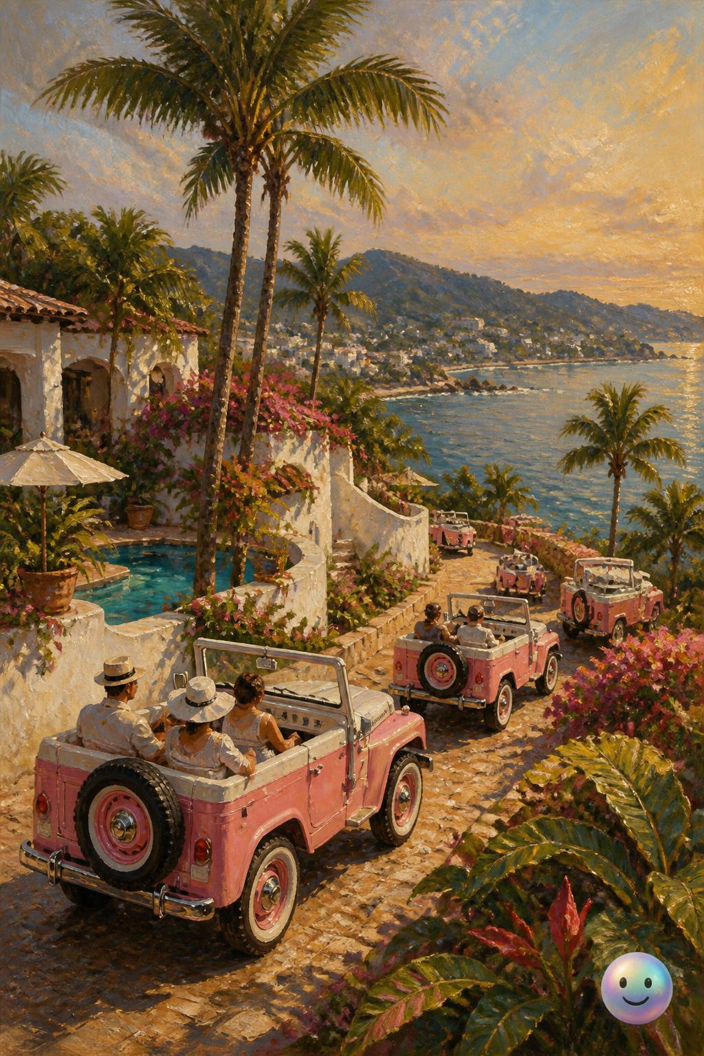 Las Brisas y sus icónicos jeeps rosas