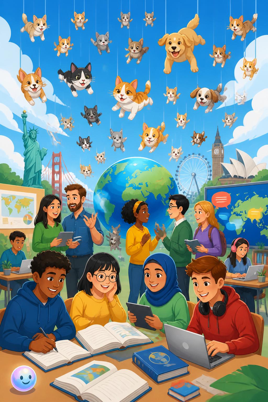 Gatos y perros que caen del cielo