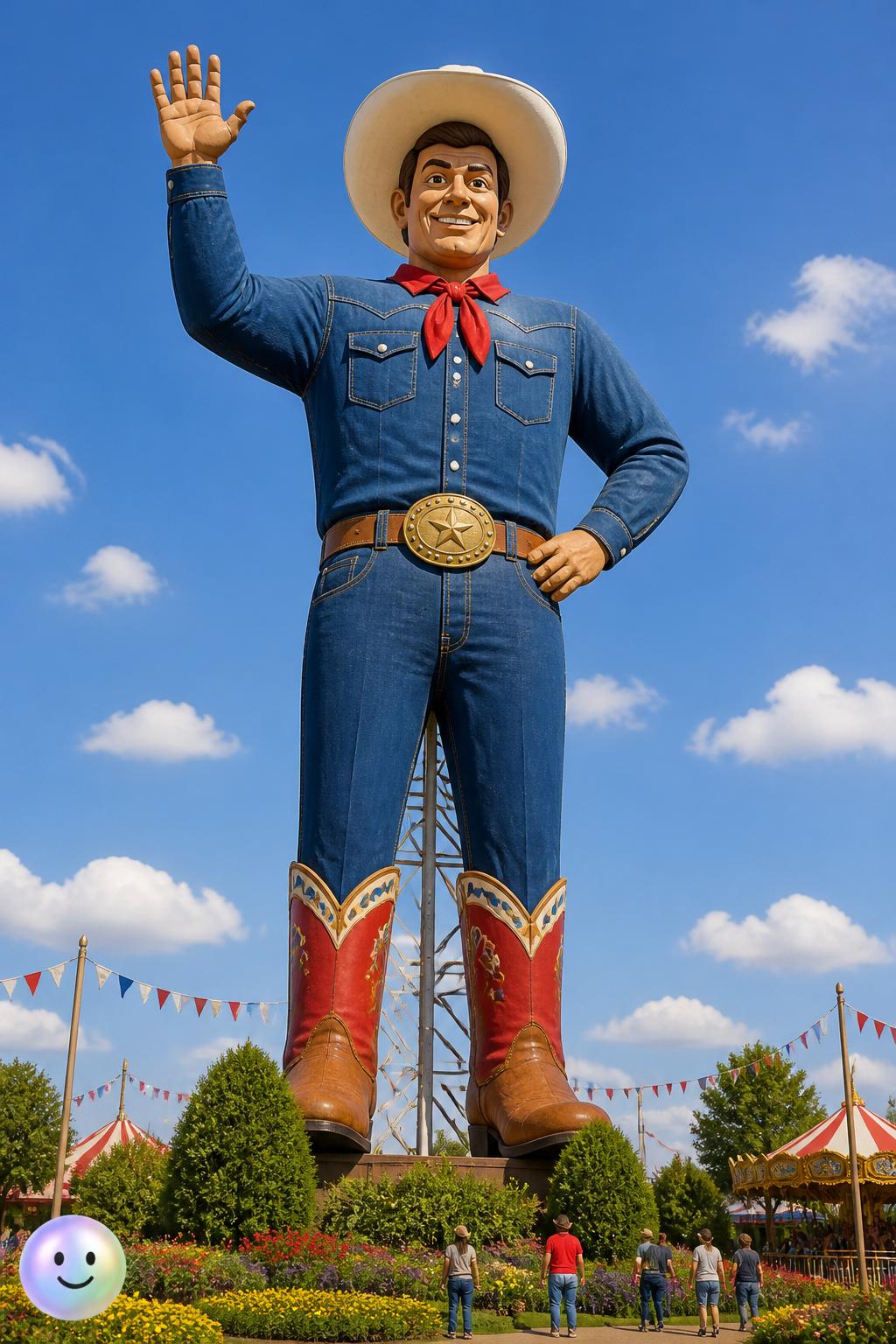 Buying a giant cowboy on a budget