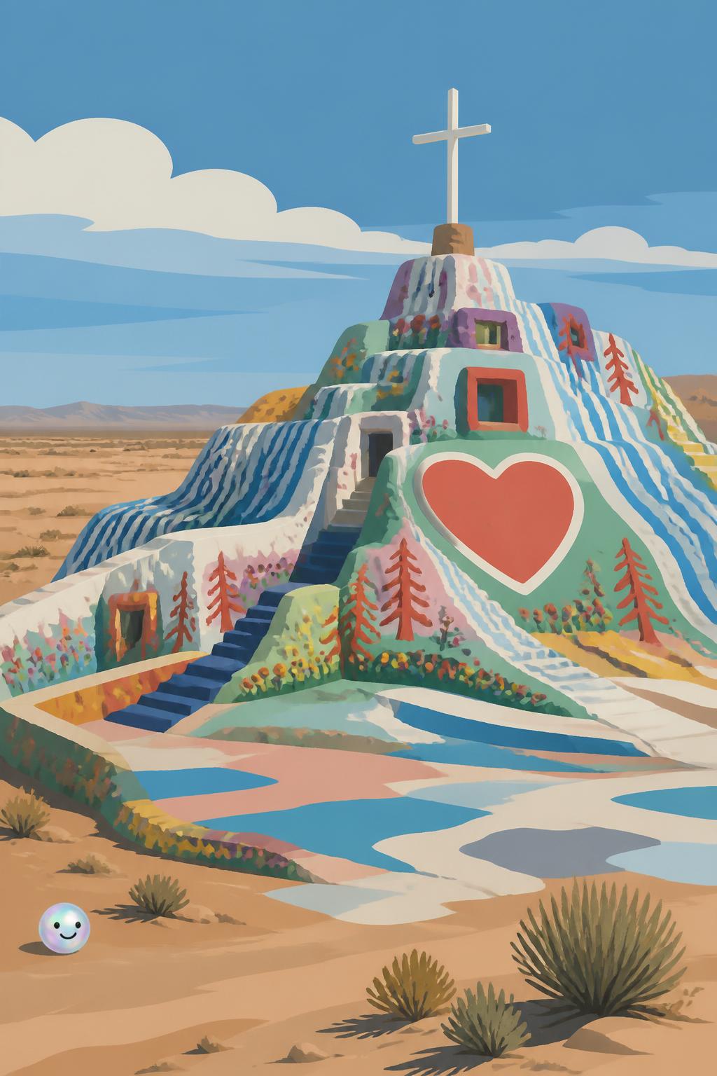 Salvation Mountain in the California desert