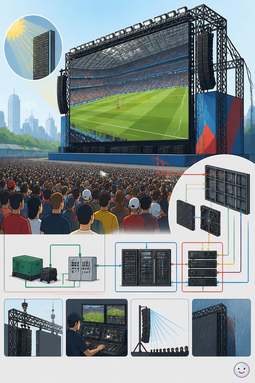 Engineering the ultimate giant screens