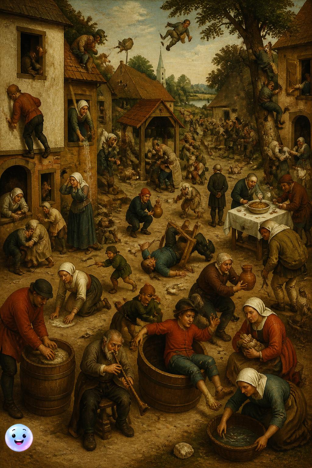 Painting a hundred Dutch proverbs at once