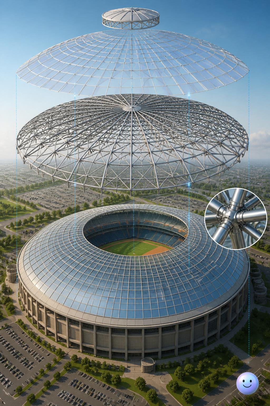 Engineering the giant roof