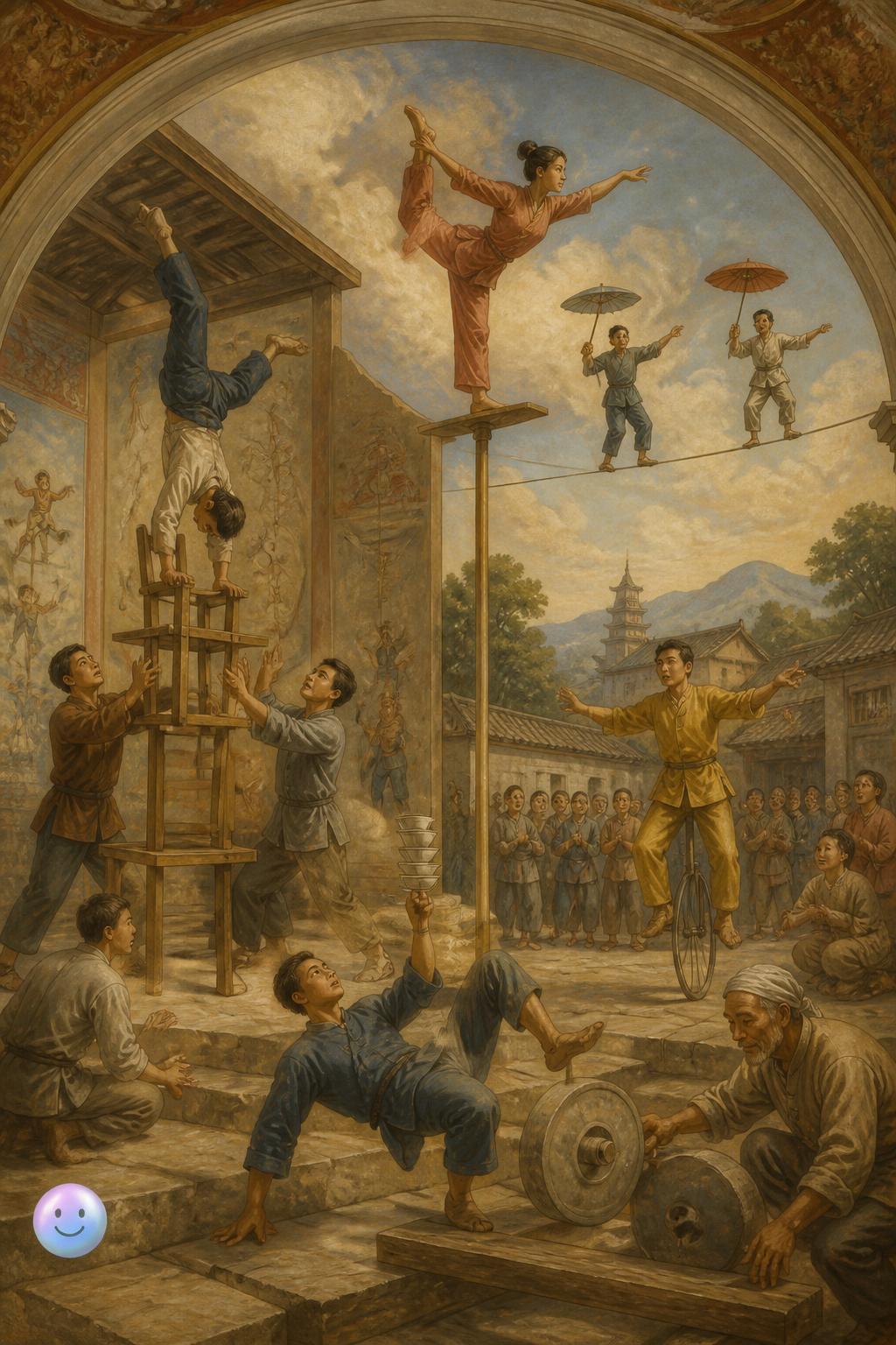 The Wuqiao acrobatics cradle