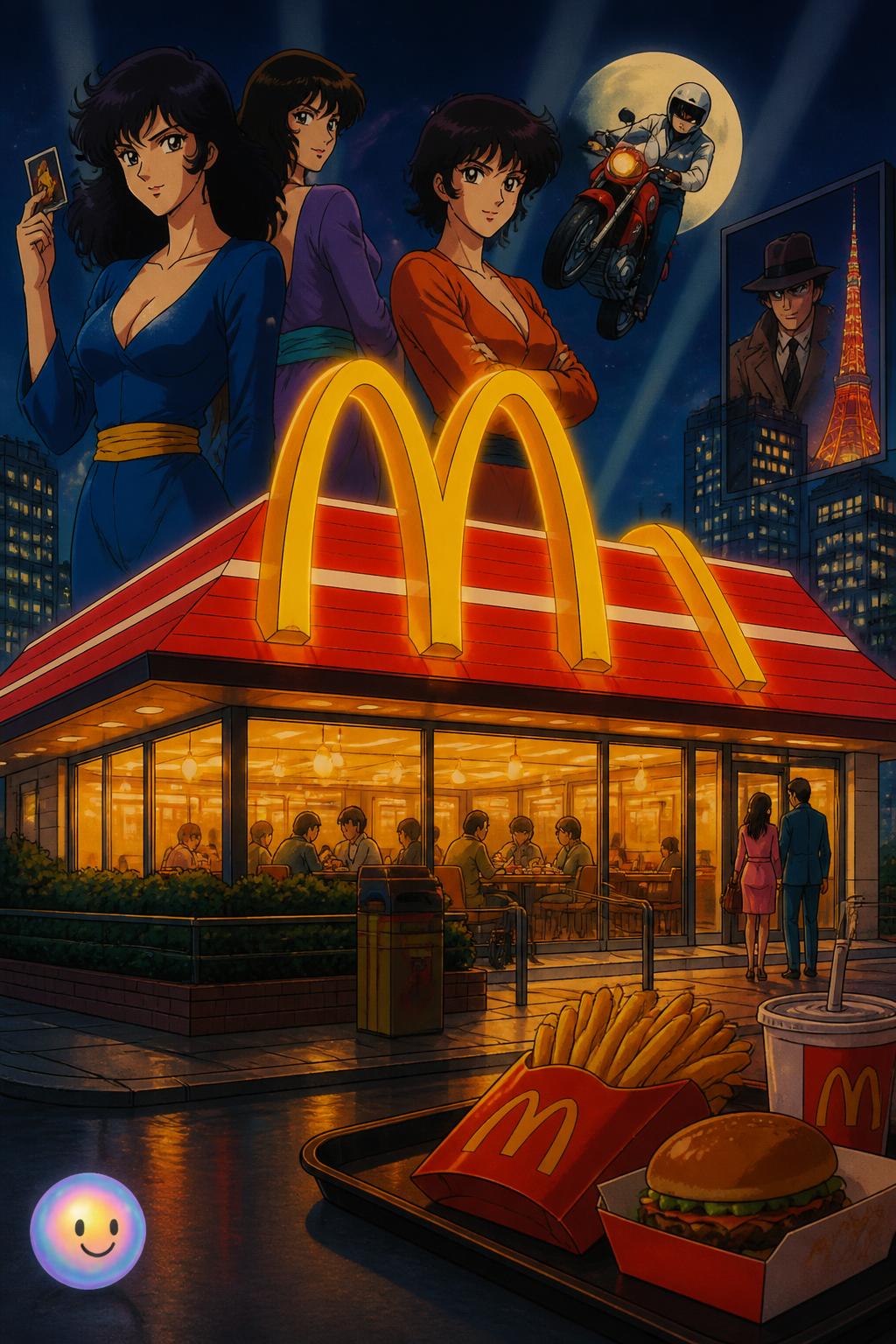 WakuDonalds and the anime parody