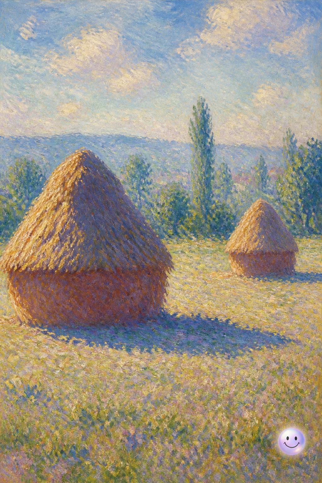 The famous grainstacks of Giverny
