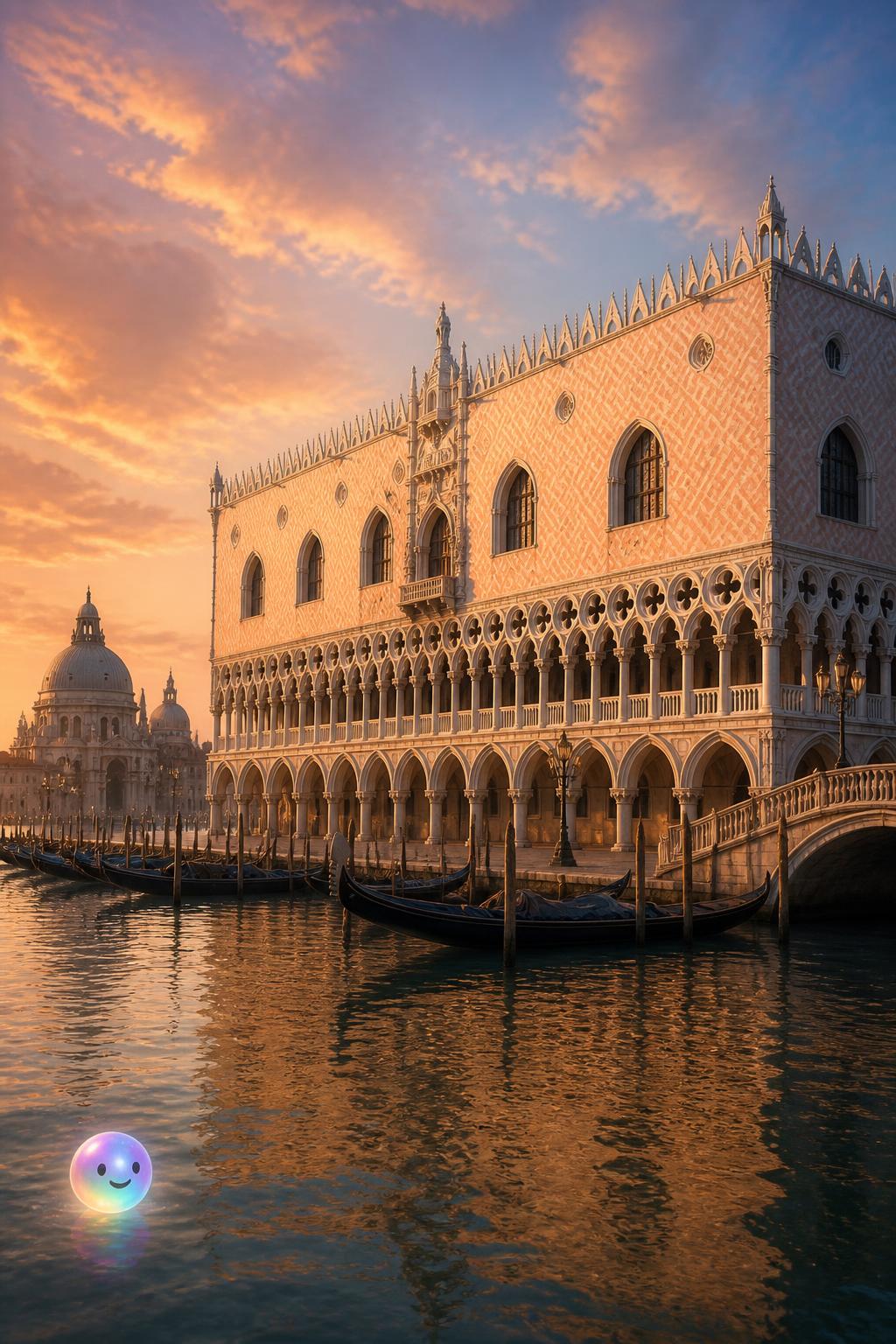Venice's pink palace on the lagoon