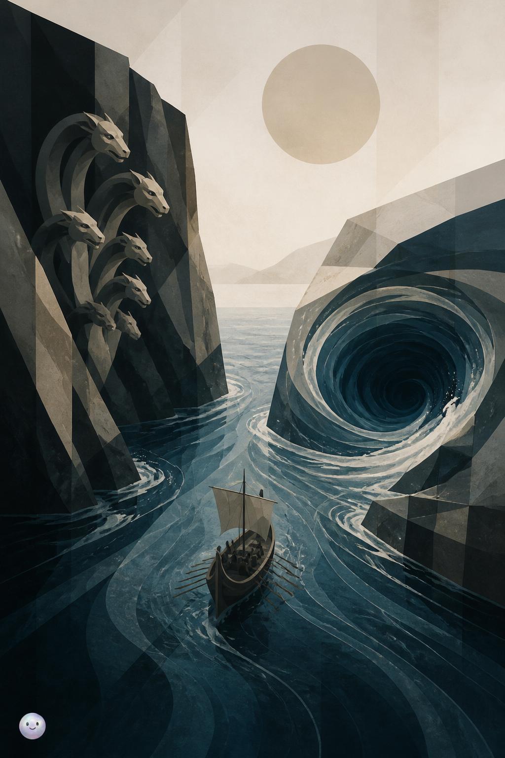 Scylla and Charybdis as natural hazards
