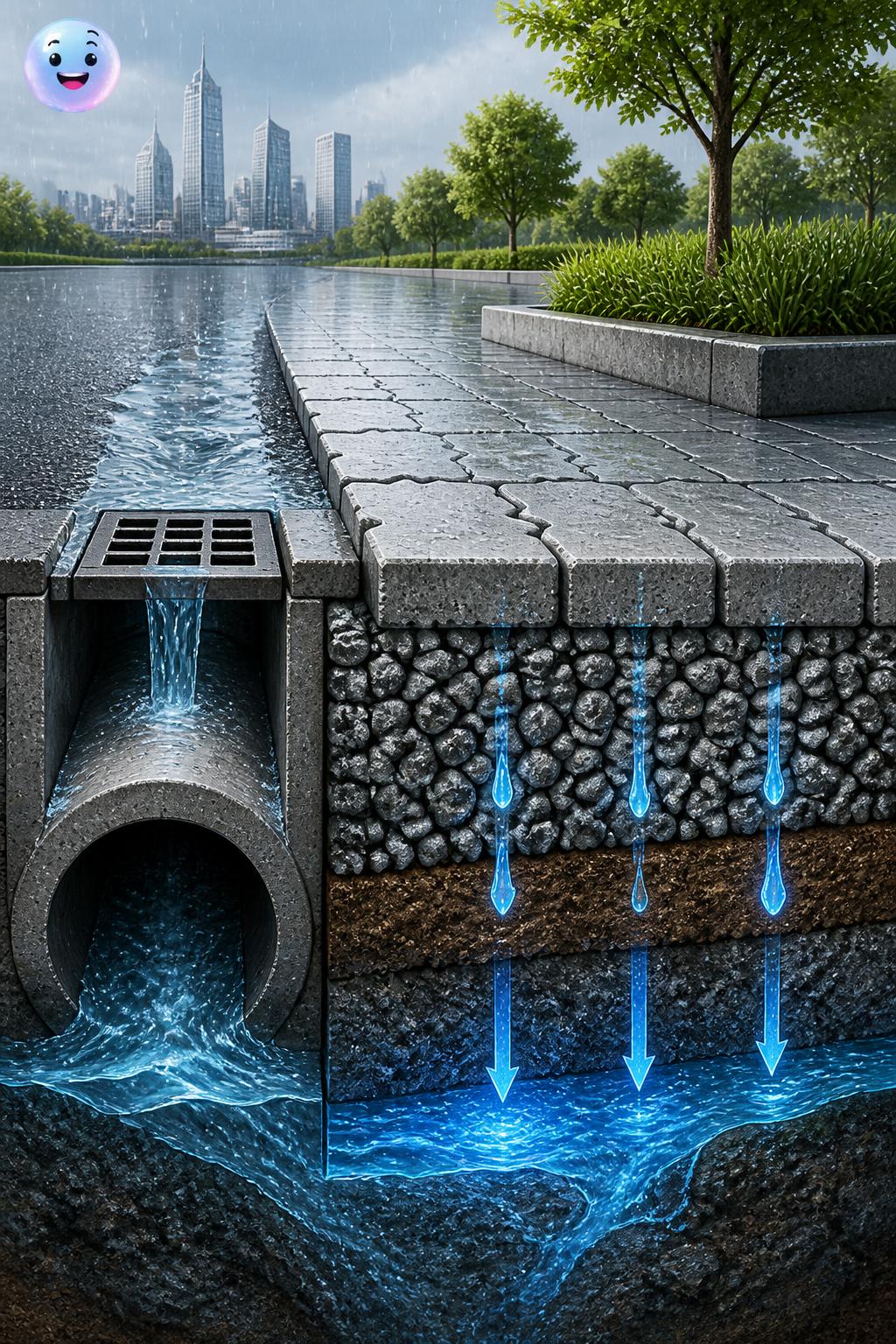 Permeable Pavement Drinking Rainwater