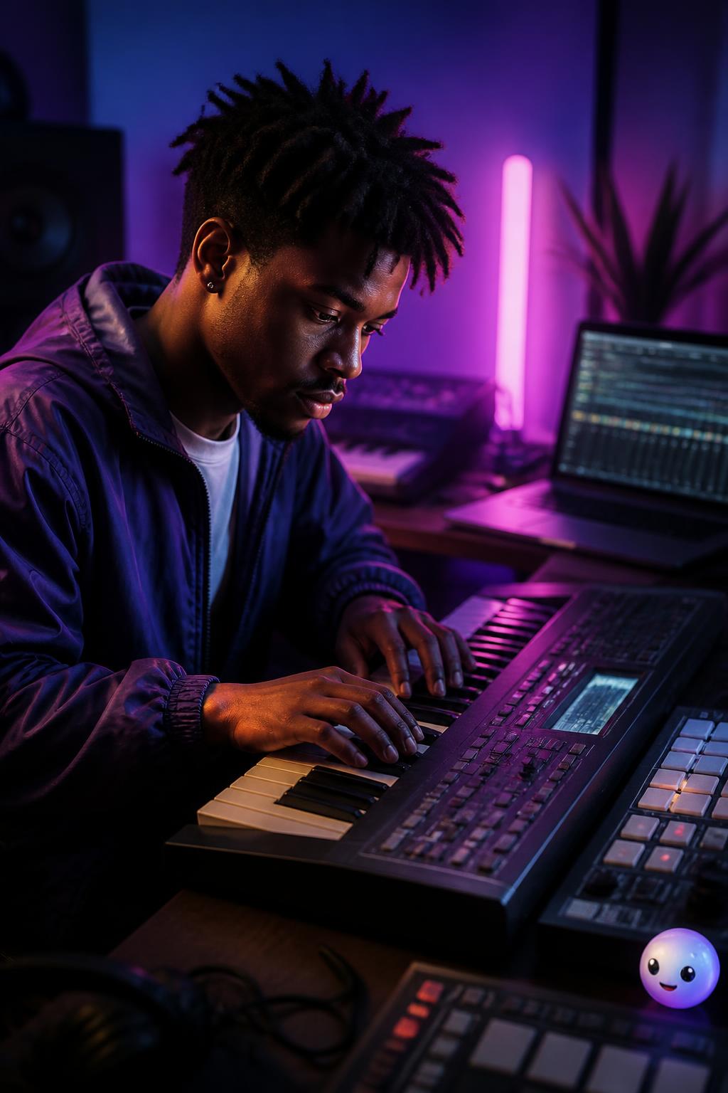 The retro synth behind the bass