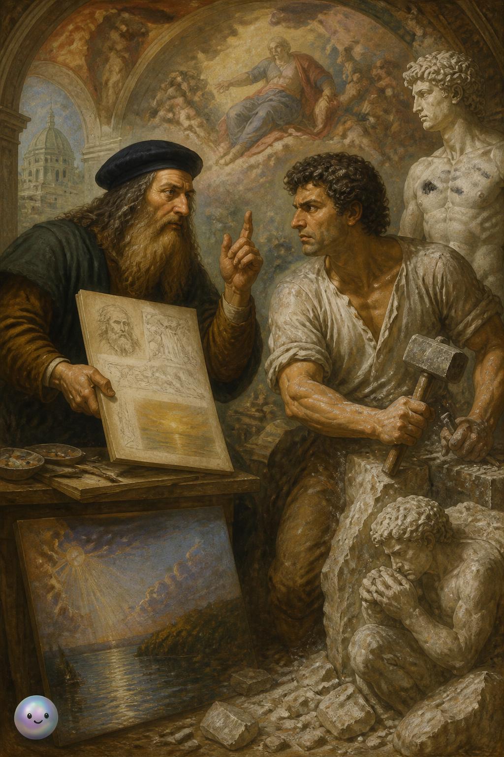 Leonardo's mudslinging against sculptors