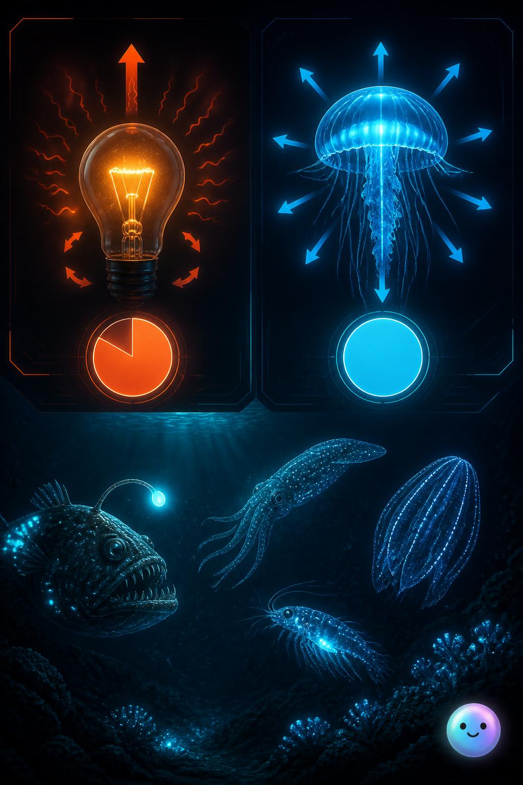 The efficiency of cold light