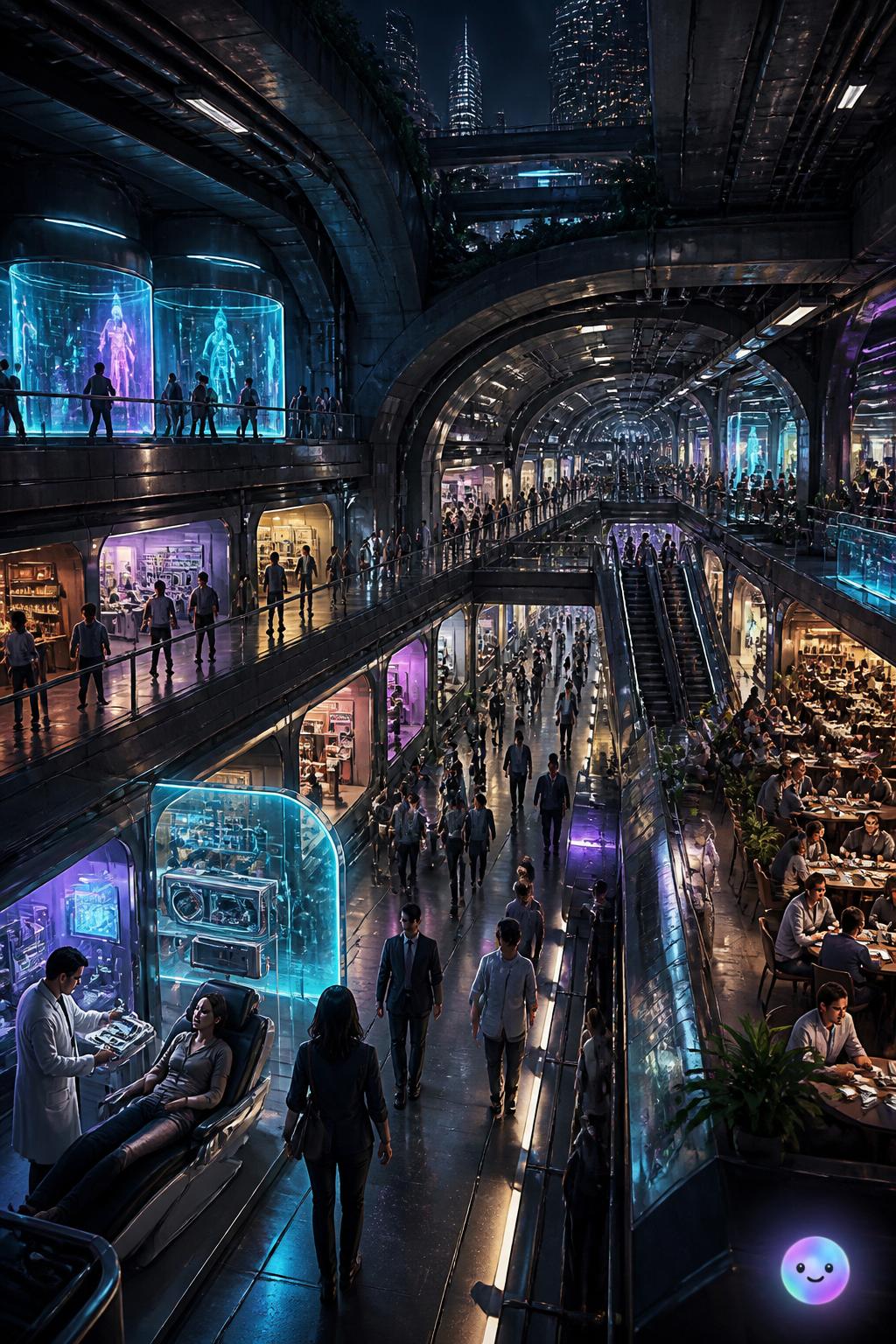 A subterranean city of commerce