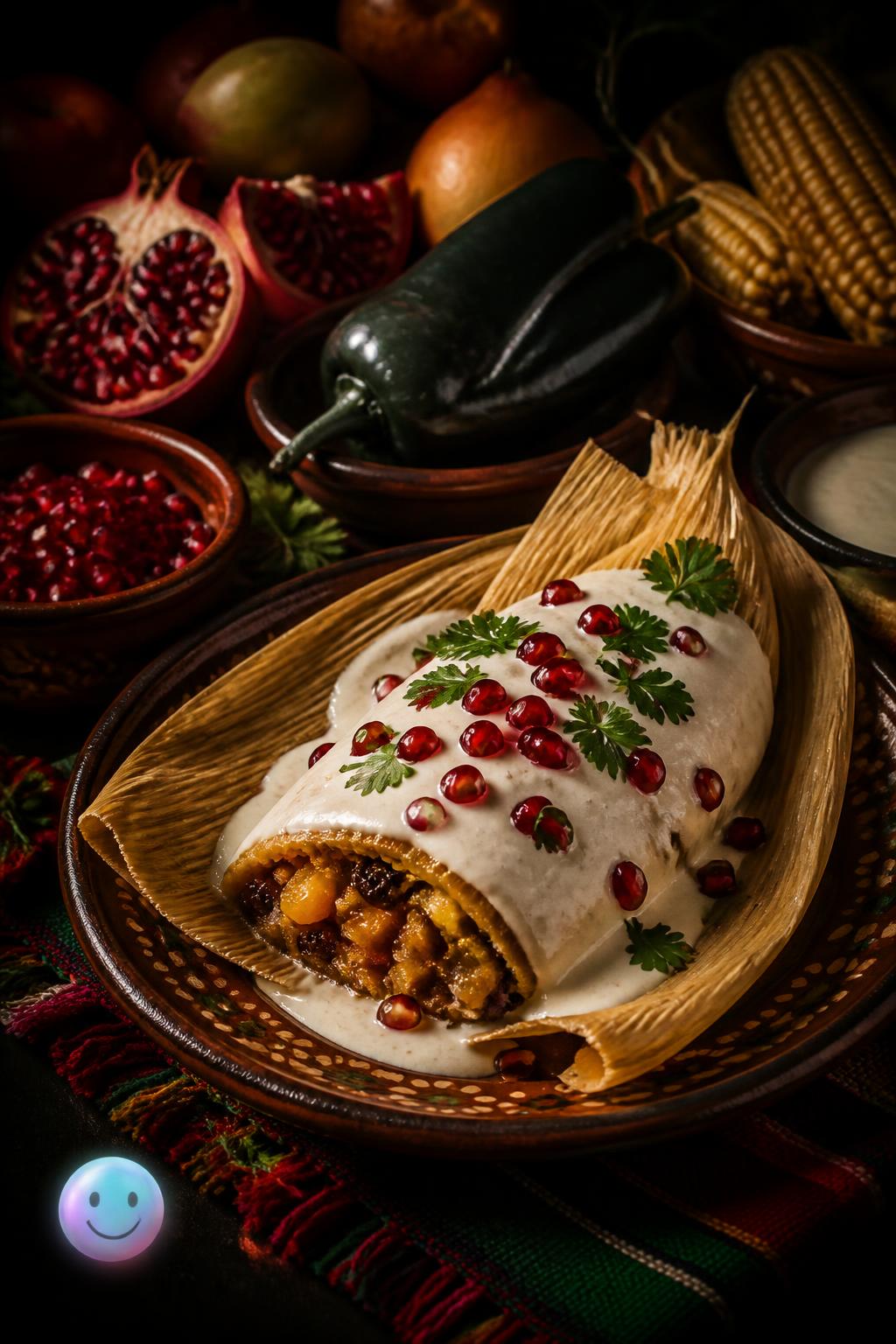 El tamal de chile en nogada