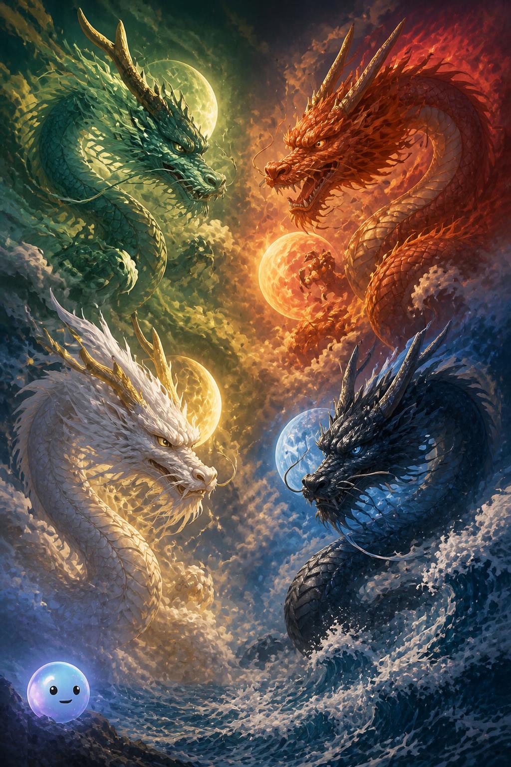 The dragon kings of the four seas