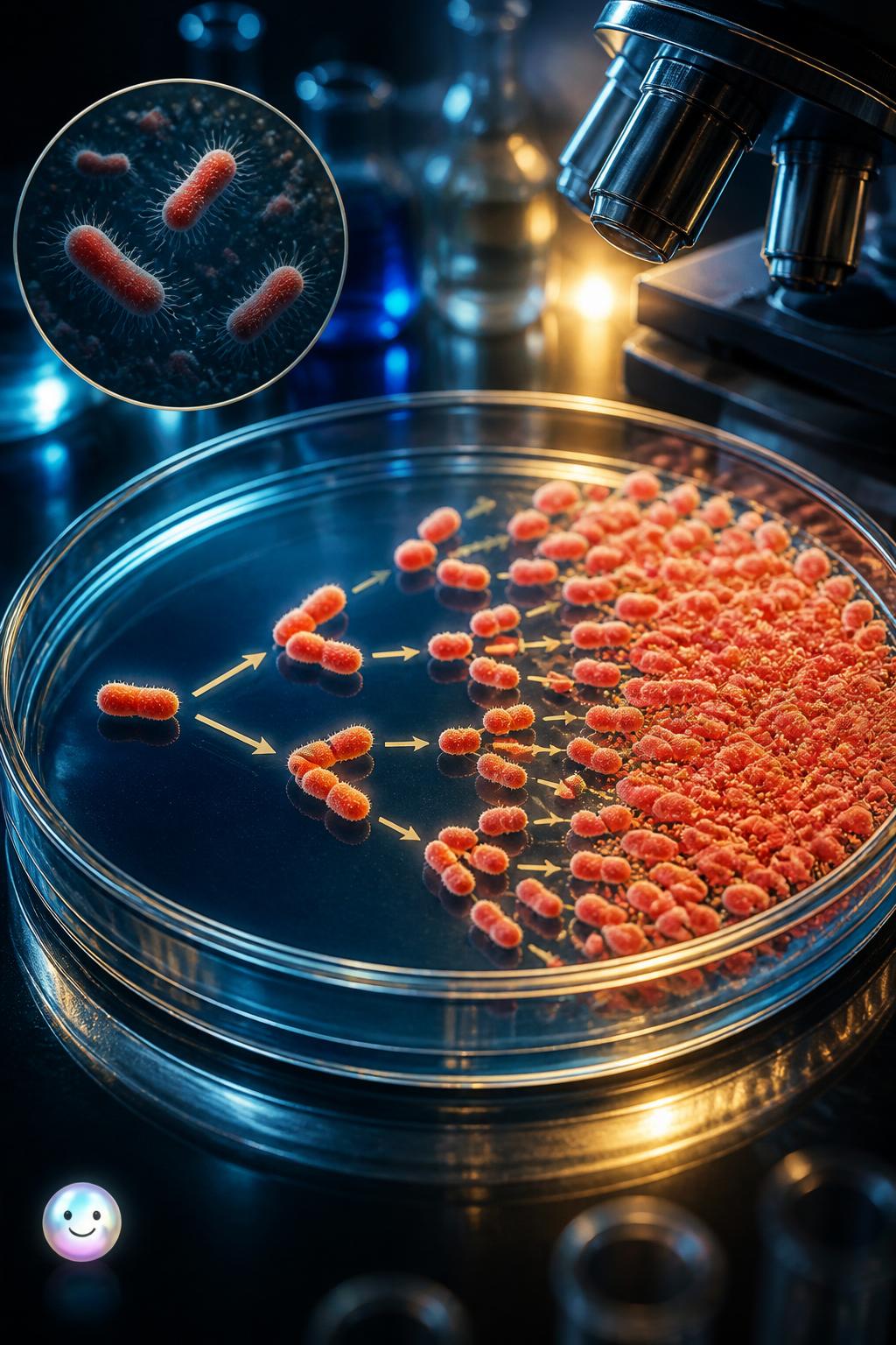 El asombroso crecimiento de las bacterias