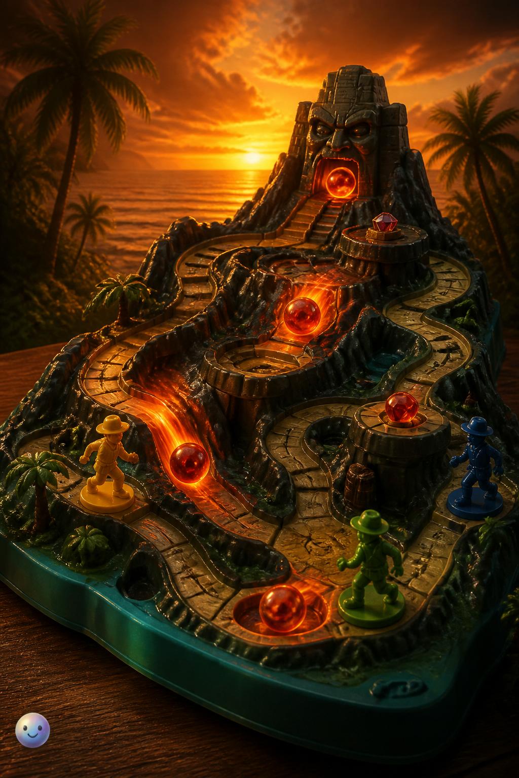 Dodging rolling fireballs on a plastic island
